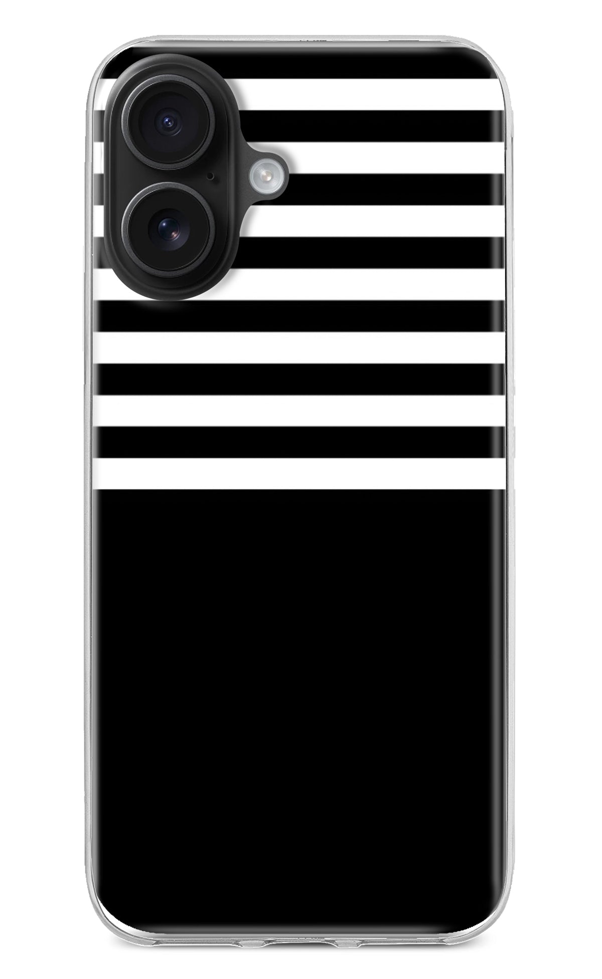 Black and White Print iPhone 16 Plus Back Cover