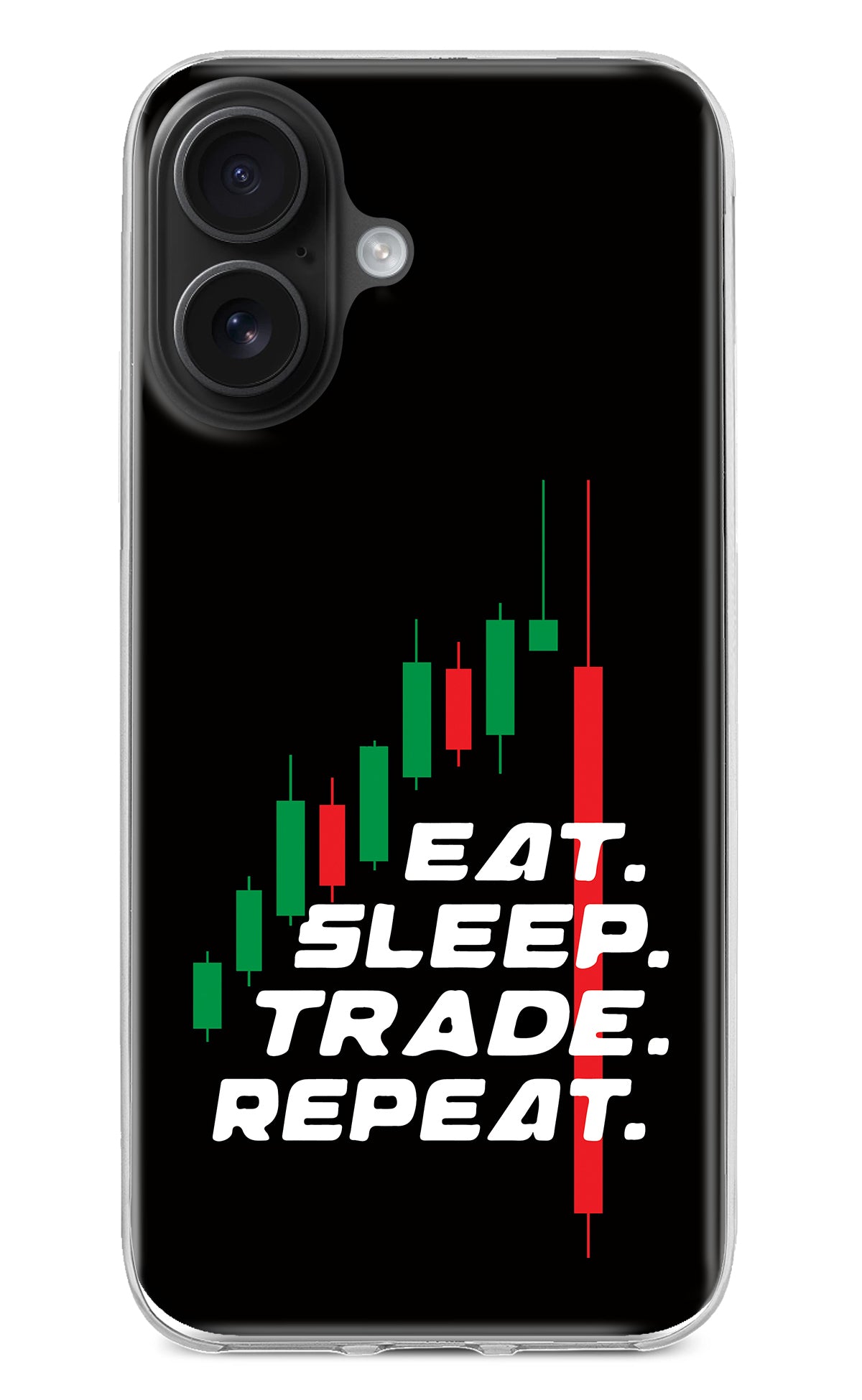 Eat Sleep Trade Repeat iPhone 16 Plus Back Cover