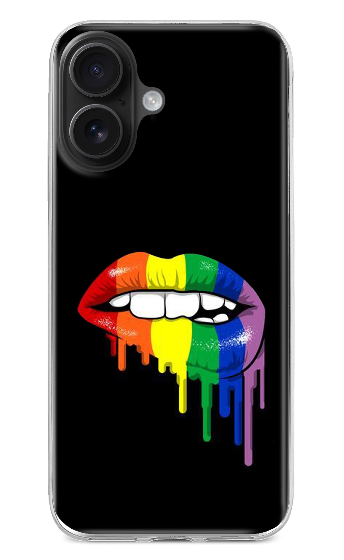 Lips Biting iPhone 16 Plus Back Cover