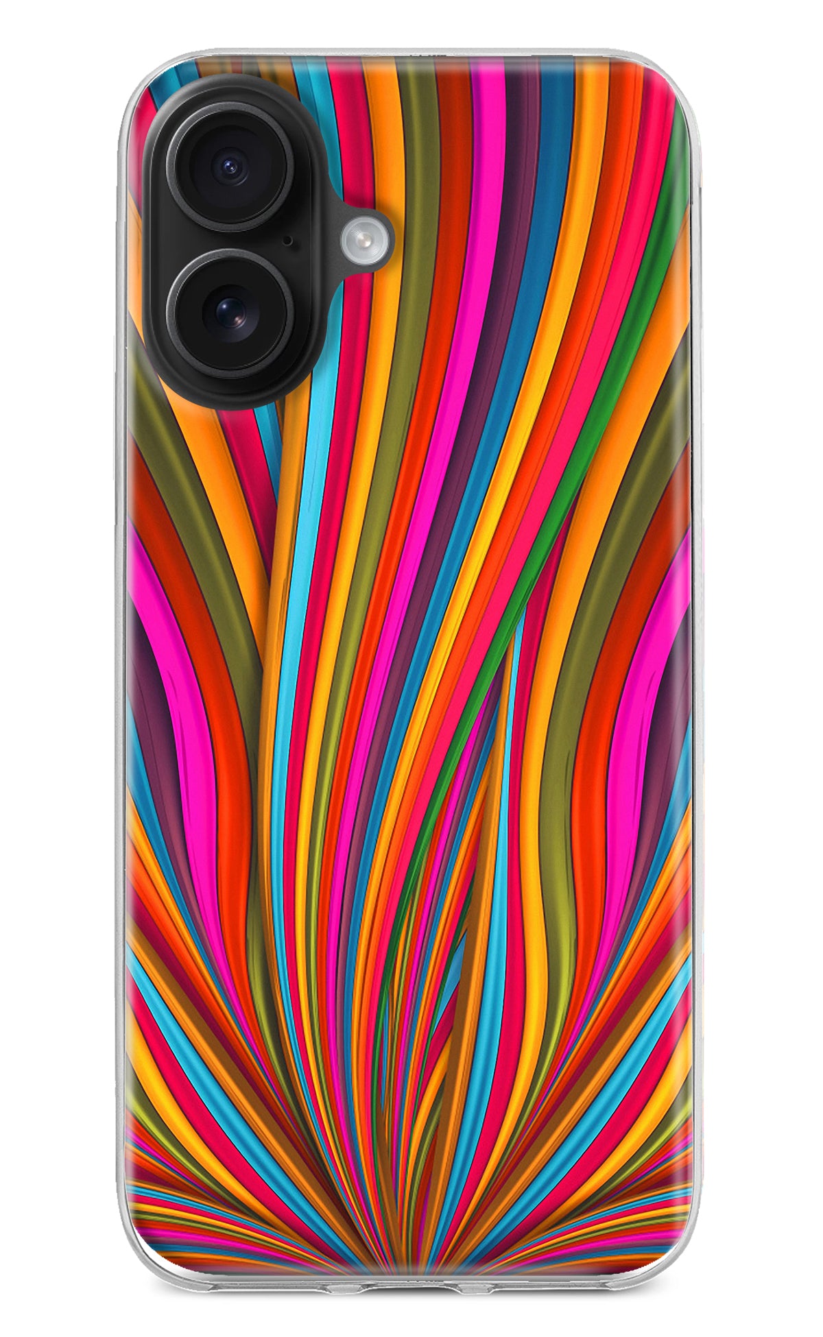 Trippy Wavy iPhone 16 Plus Back Cover