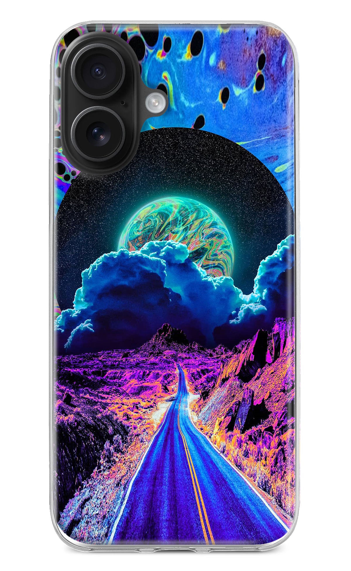 Psychedelic Painting iPhone 16 Plus Back Cover