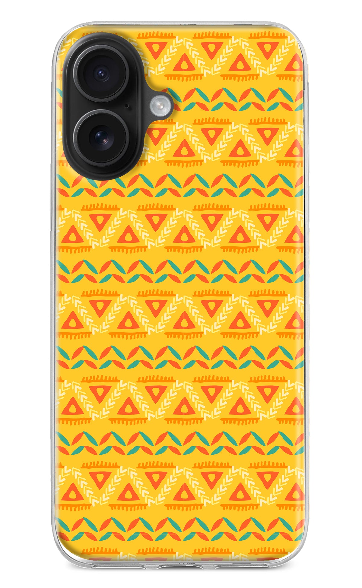 Tribal Pattern iPhone 16 Plus Back Cover