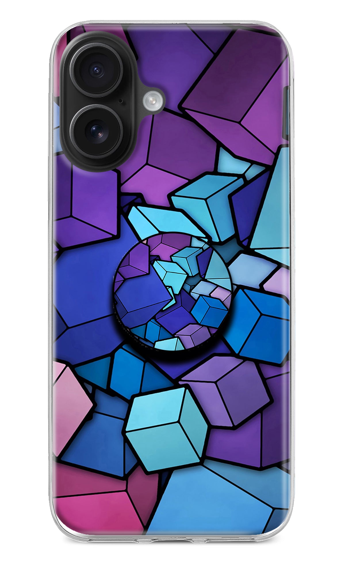 Cubic Abstract iPhone 16 Plus Pop Case