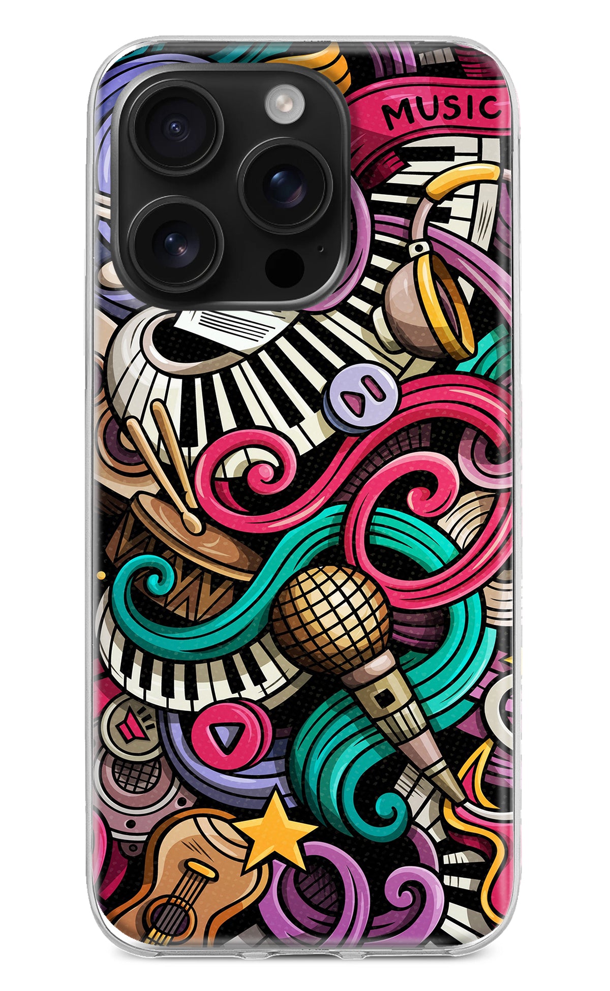 Music Abstract iPhone 16 Pro Max Back Cover