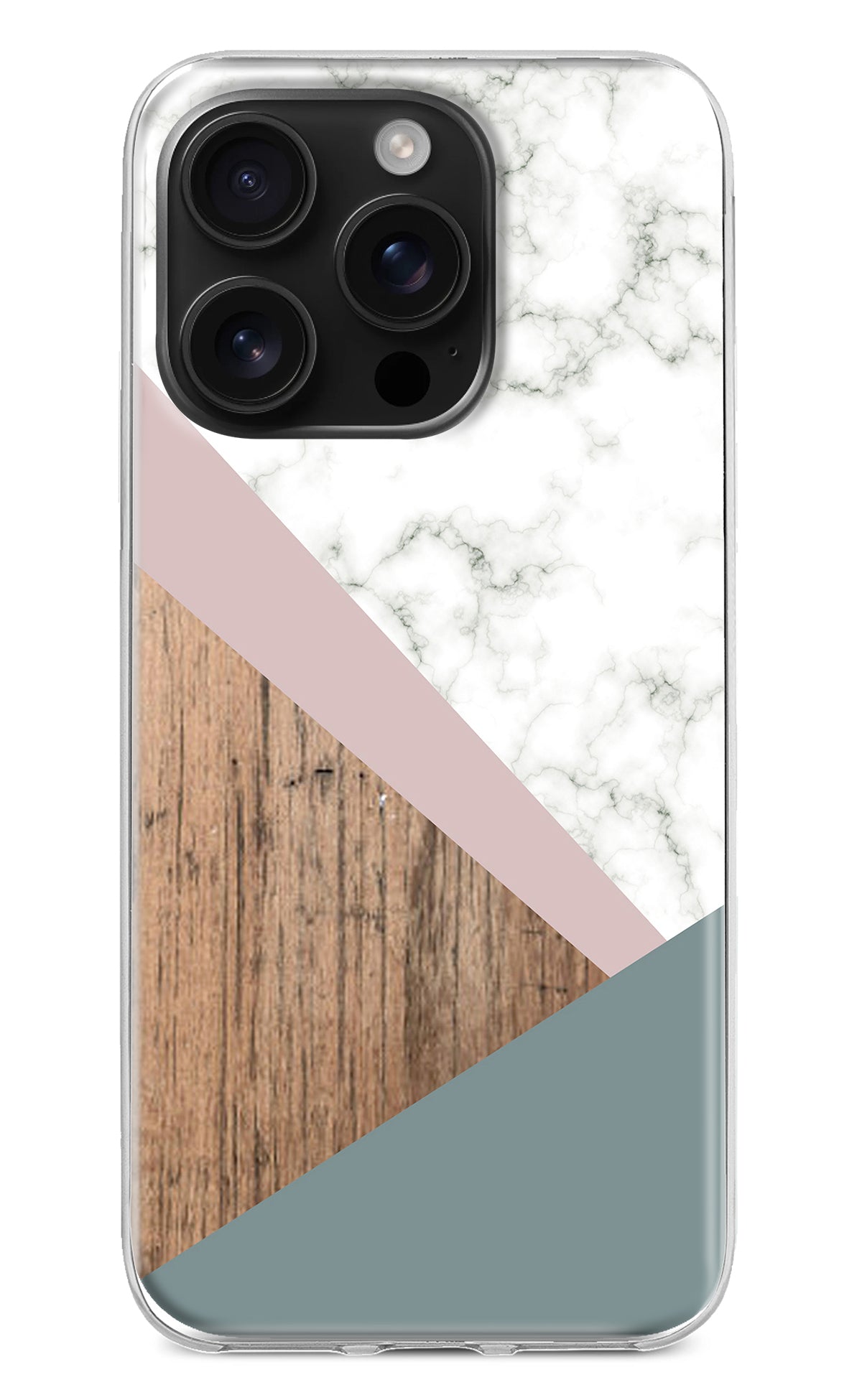 Marble wood Abstract iPhone 16 Pro Max Back Cover