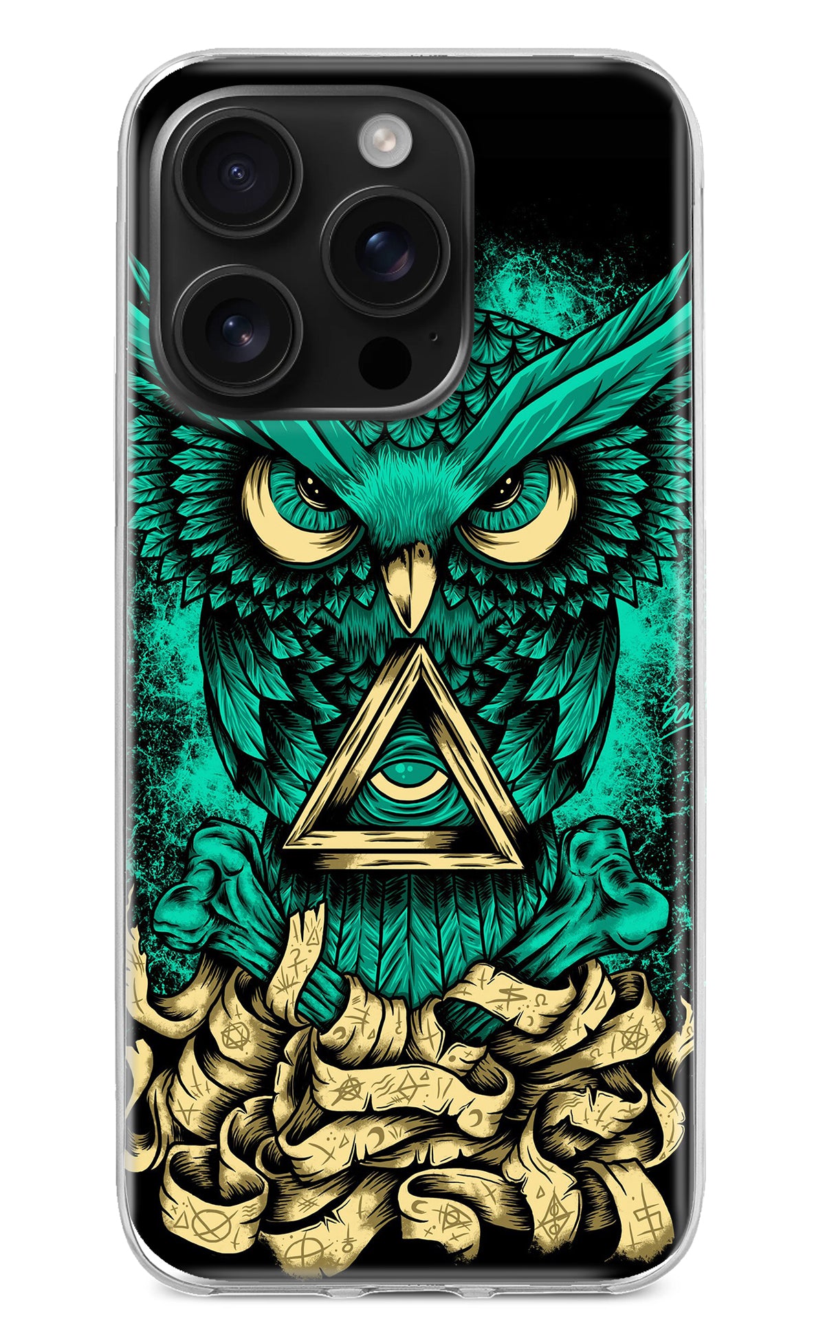 Green Owl iPhone 16 Pro Max Back Cover