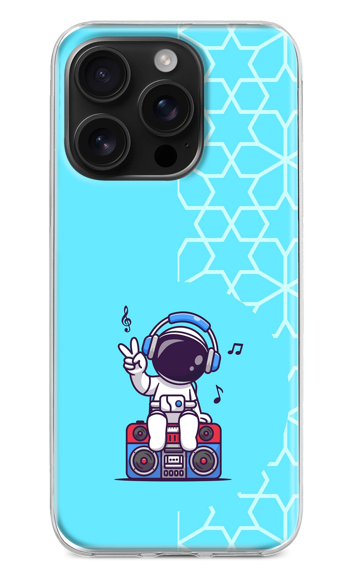 Cute Astronaut Chilling iPhone 16 Pro Max Back Cover