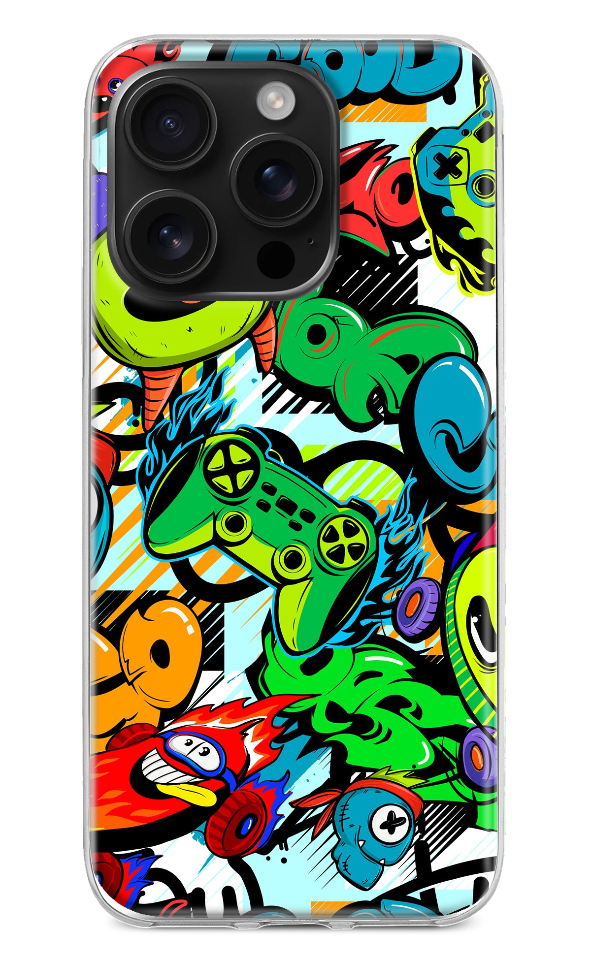 Game Doodle iPhone 16 Pro Max Back Cover