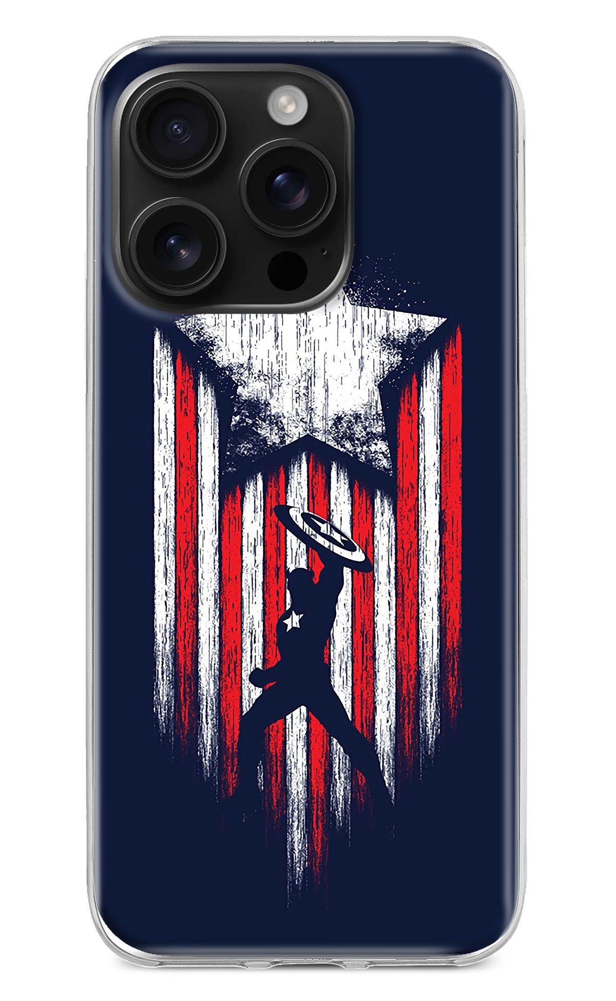 Captain America Marvel Art iPhone 16 Pro Max Back Cover