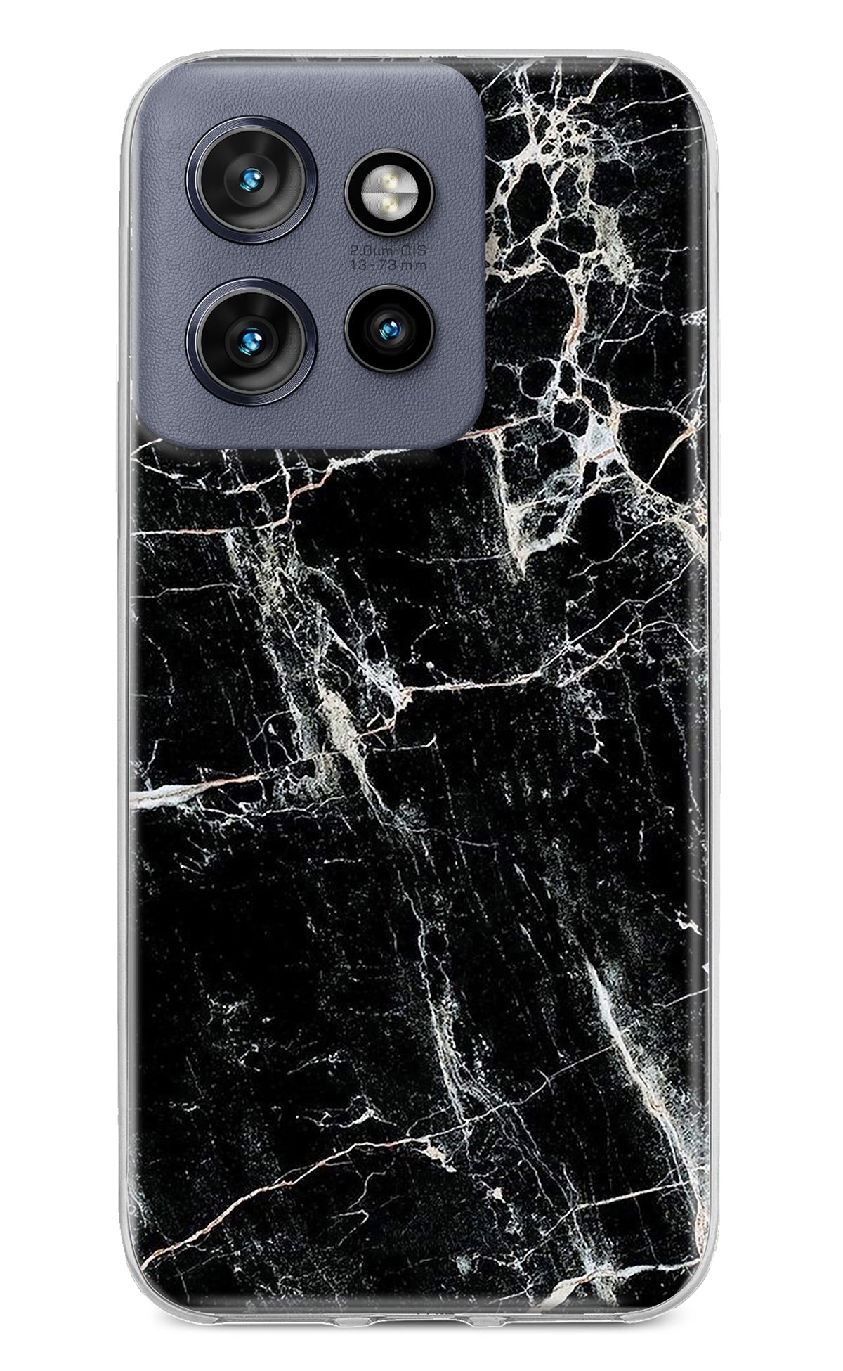 Black Marble Texture Moto Edge 50 Neo Back Cover