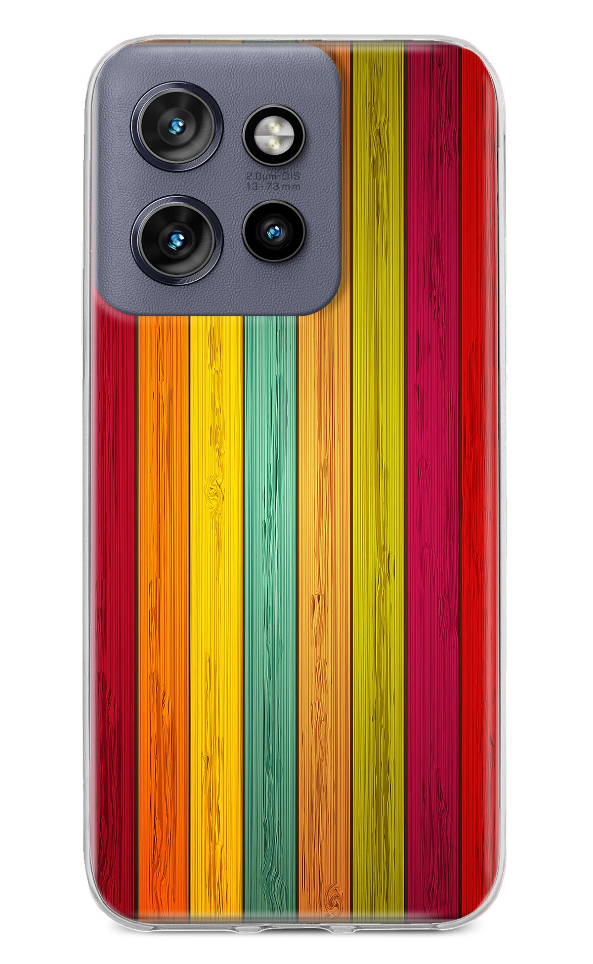 Multicolor Wooden Moto Edge 50 Neo Back Cover