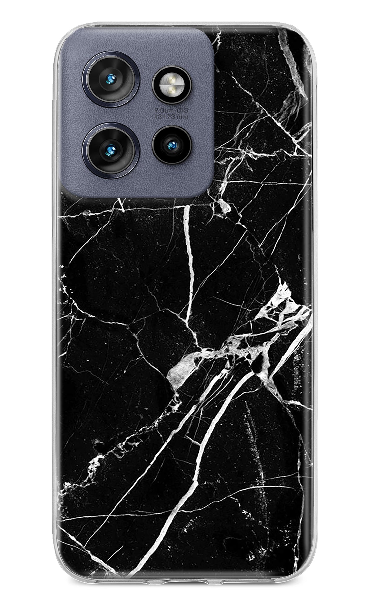 Black Marble Pattern Moto Edge 50 Neo Back Cover