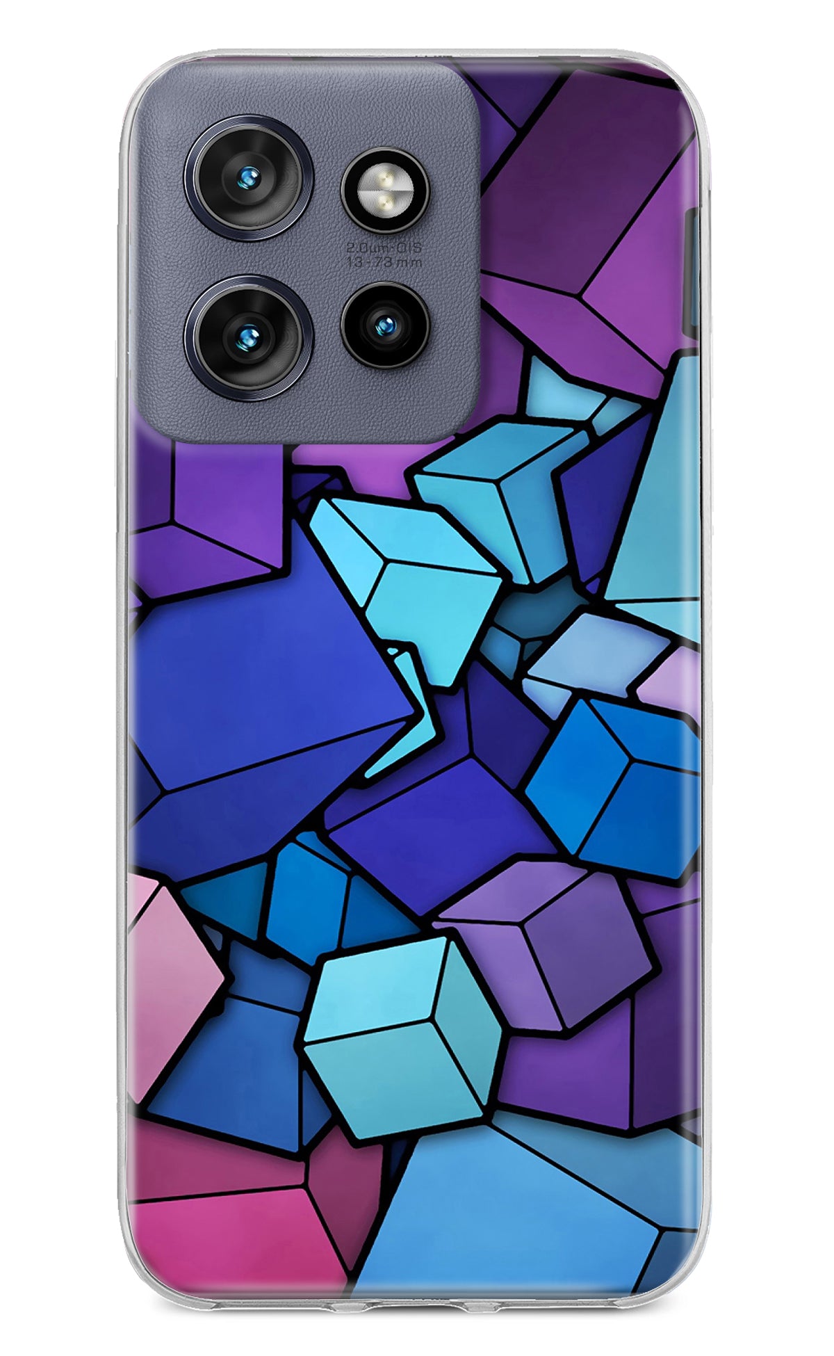 Cubic Abstract Moto Edge 50 Neo Back Cover