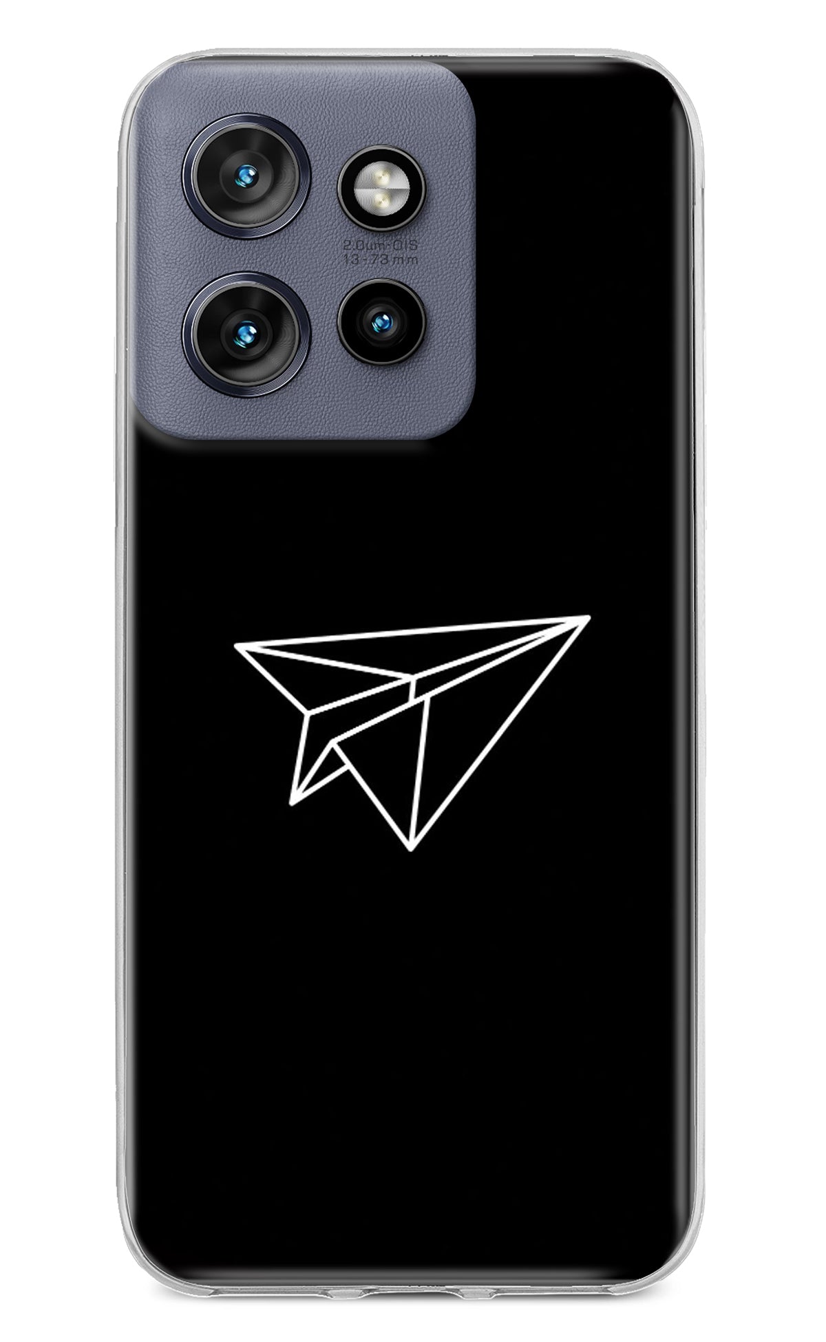 Paper Plane White Moto Edge 50 Neo Back Cover