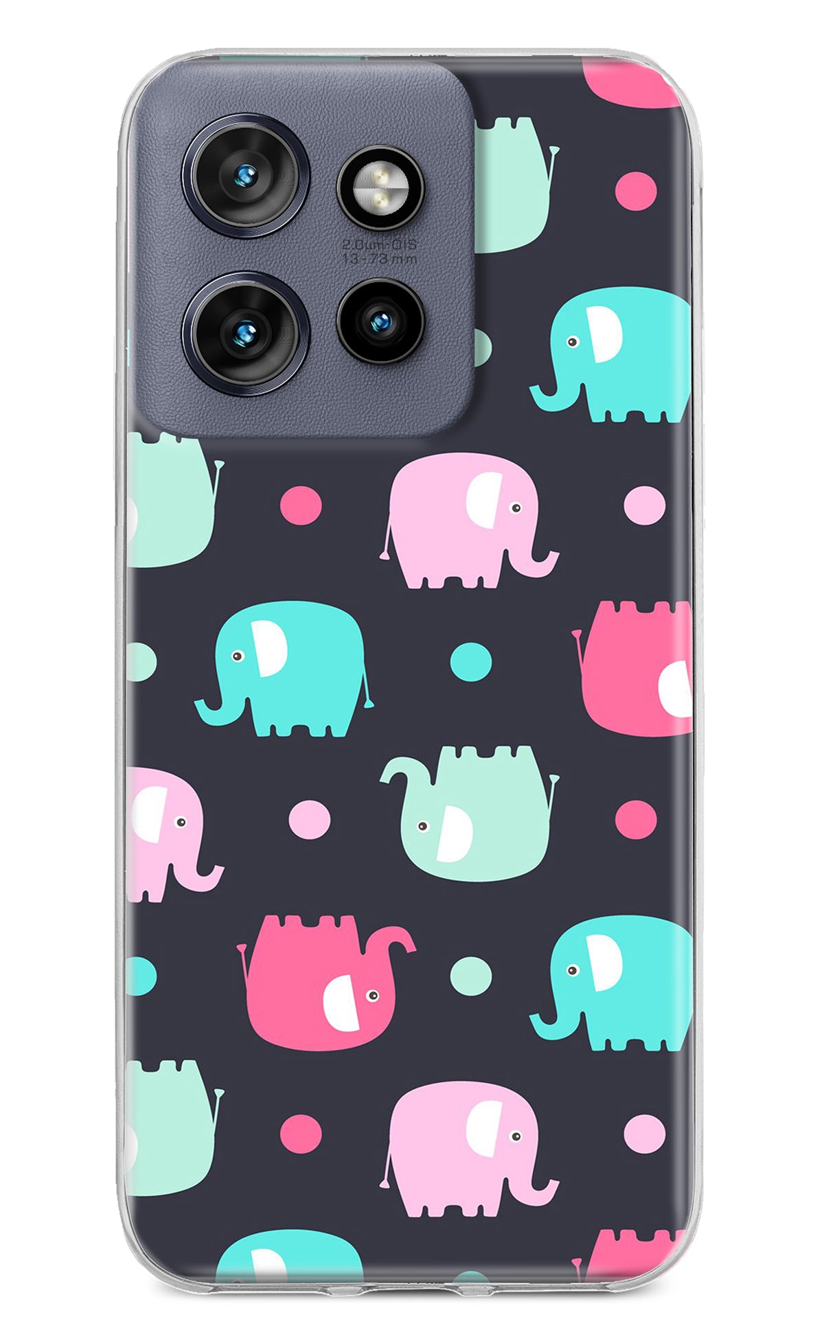 Elephants Moto Edge 50 Neo Back Cover