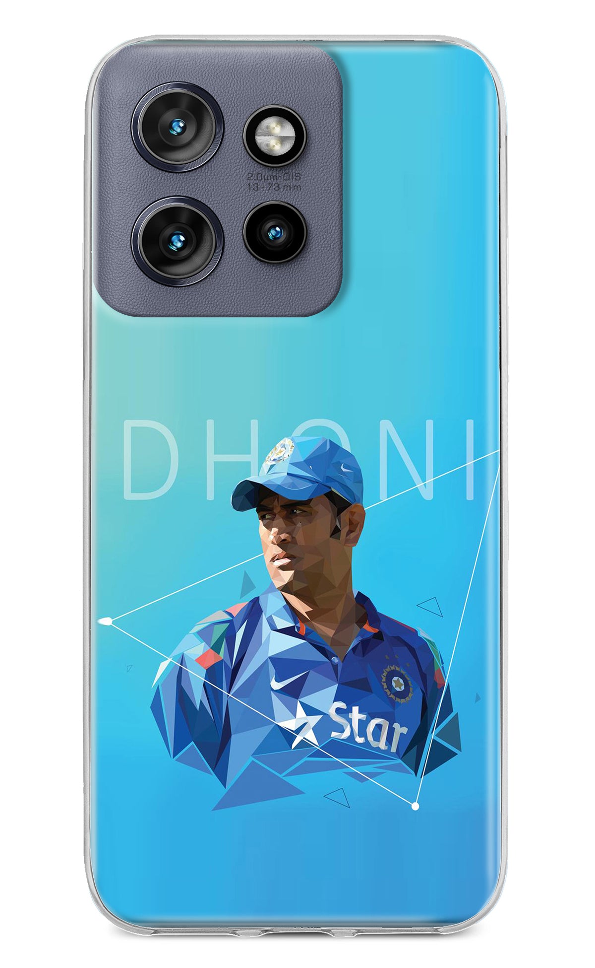 Dhoni Artwork Moto Edge 50 Neo Back Cover