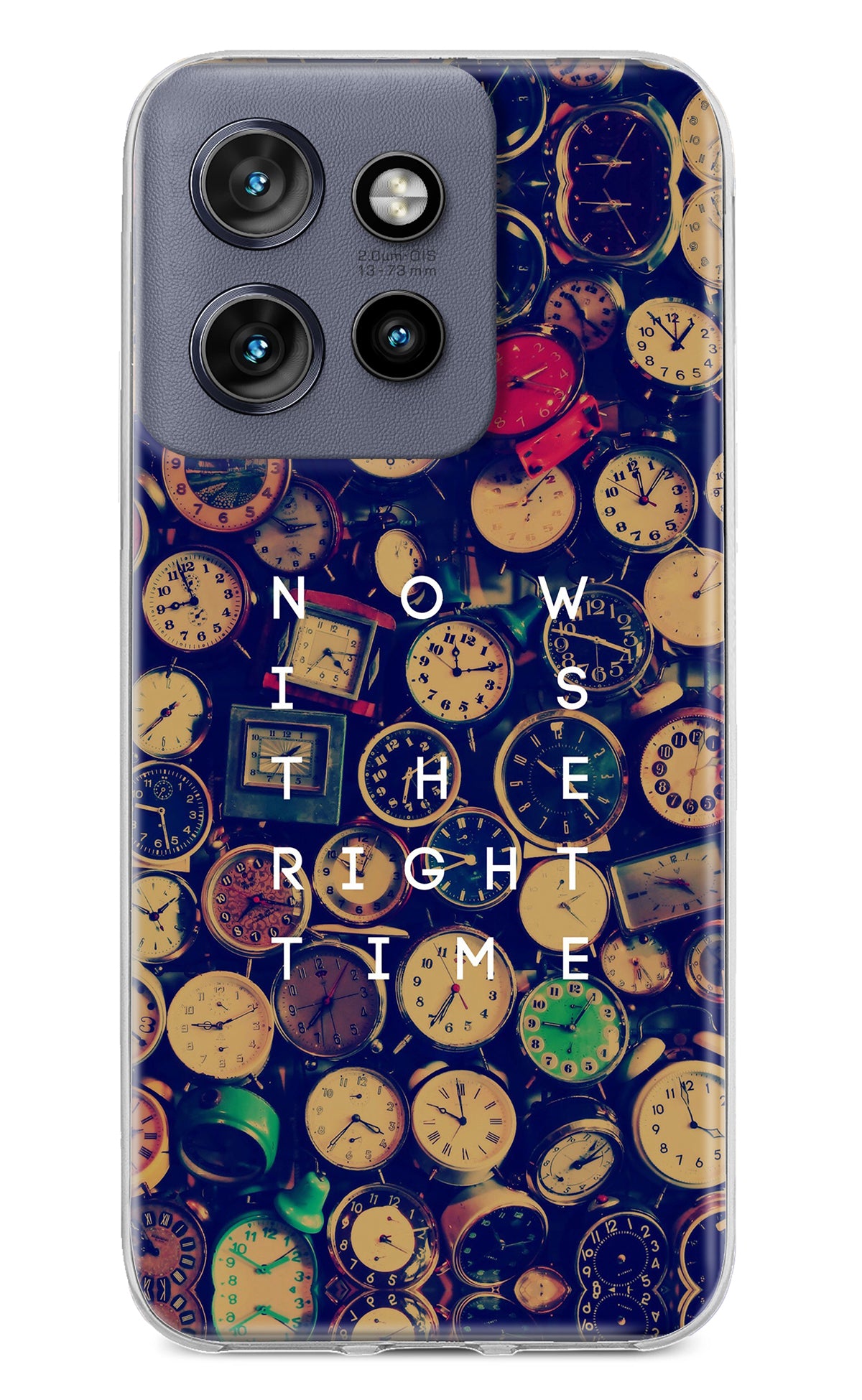 Now is the Right Time Quote Moto Edge 50 Neo Back Cover