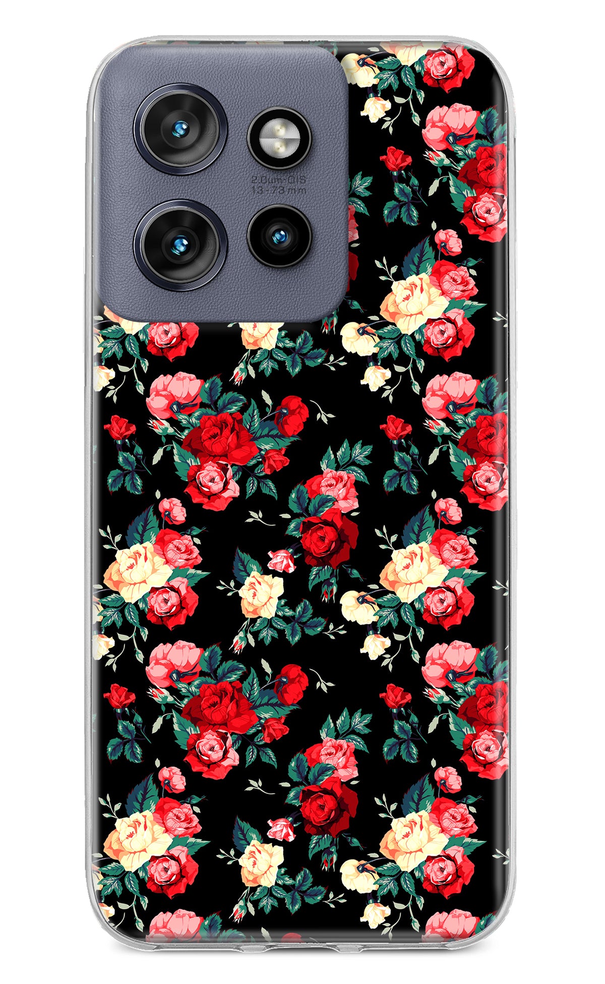 Rose Pattern Moto Edge 50 Neo Back Cover