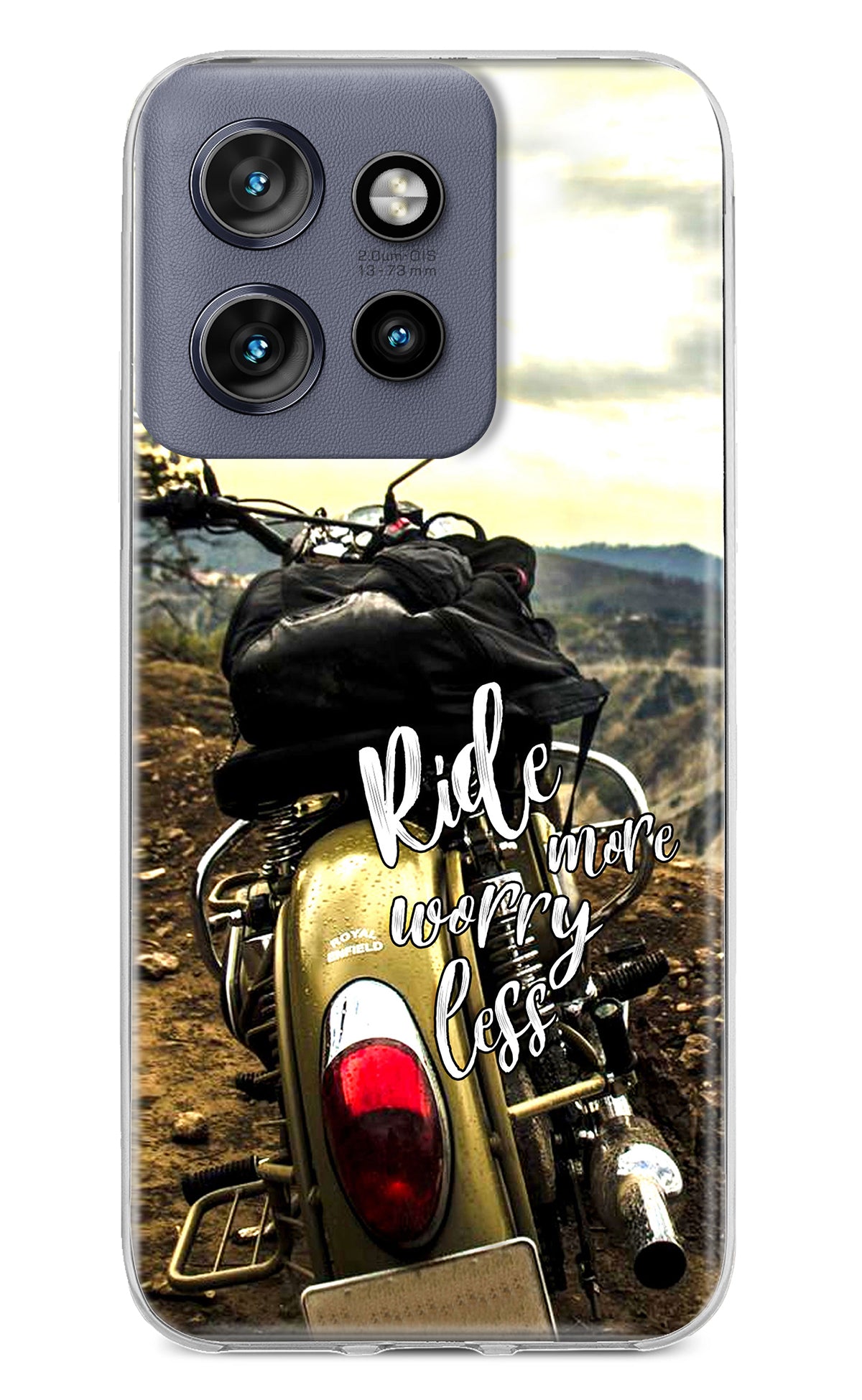 Ride More Worry Less Moto Edge 50 Neo Back Cover