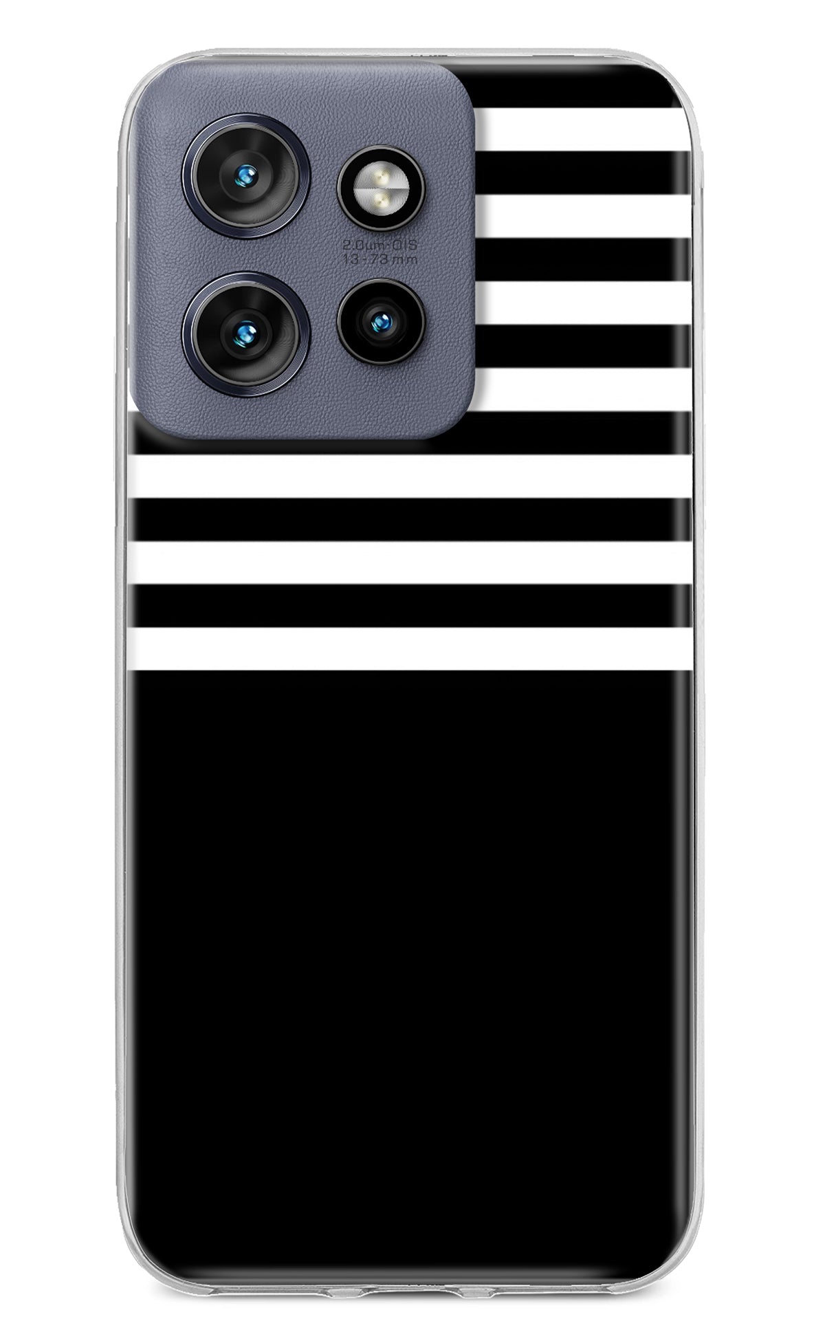 Black and White Print Moto Edge 50 Neo Back Cover