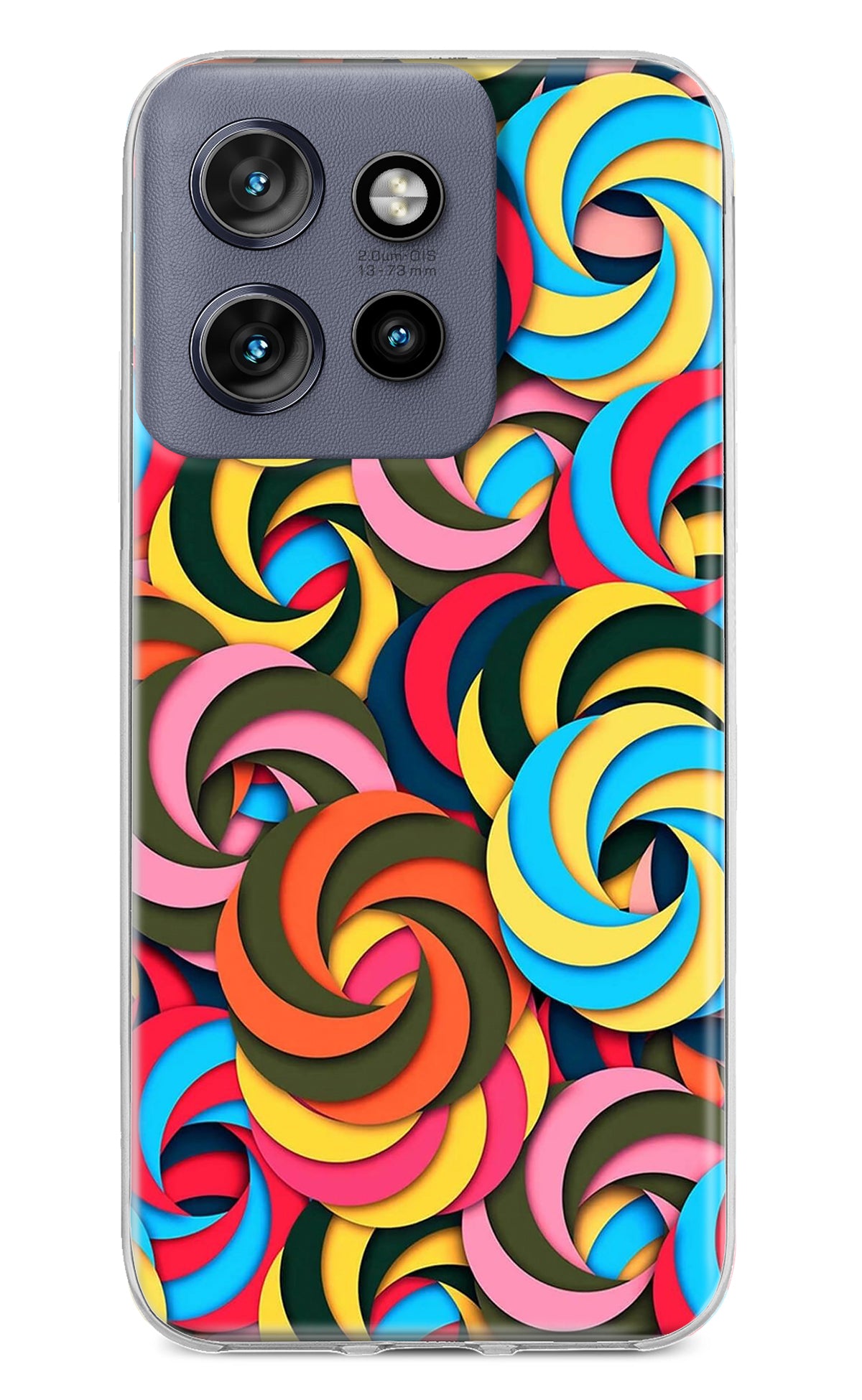 Spiral Pattern Moto Edge 50 Neo Back Cover