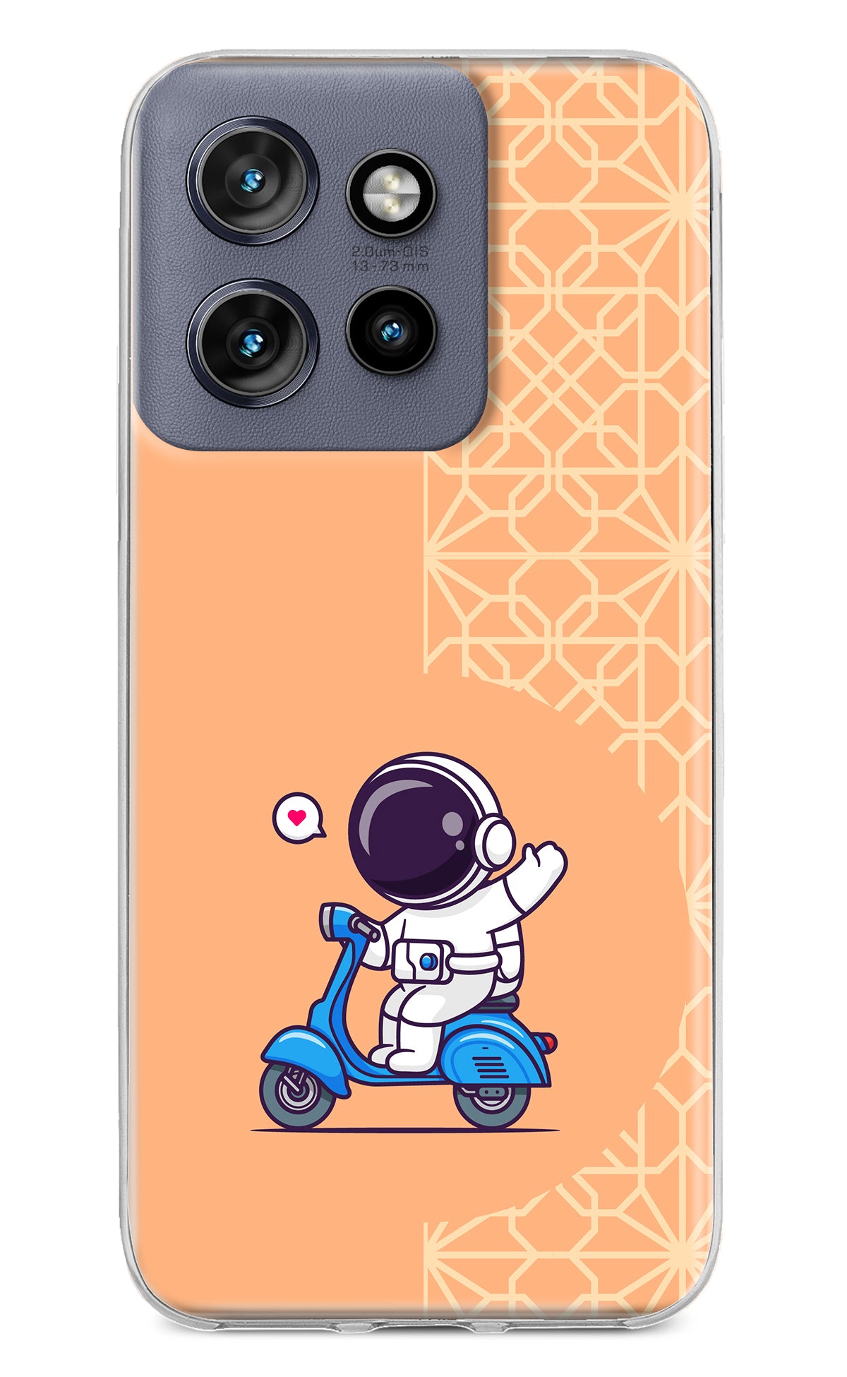 Cute Astronaut Riding Moto Edge 50 Neo Back Cover