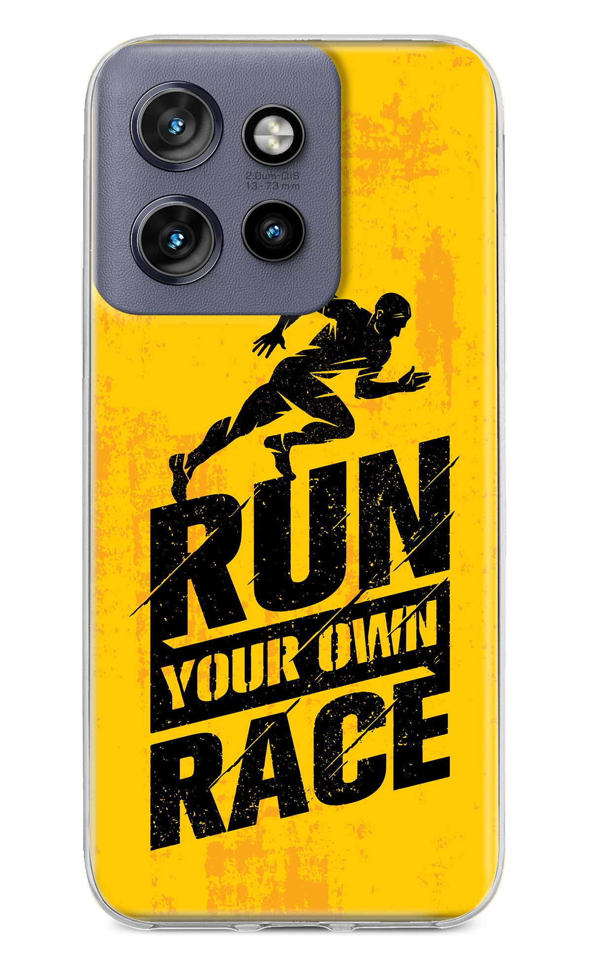 Run Your Own Race Moto Edge 50 Neo Back Cover