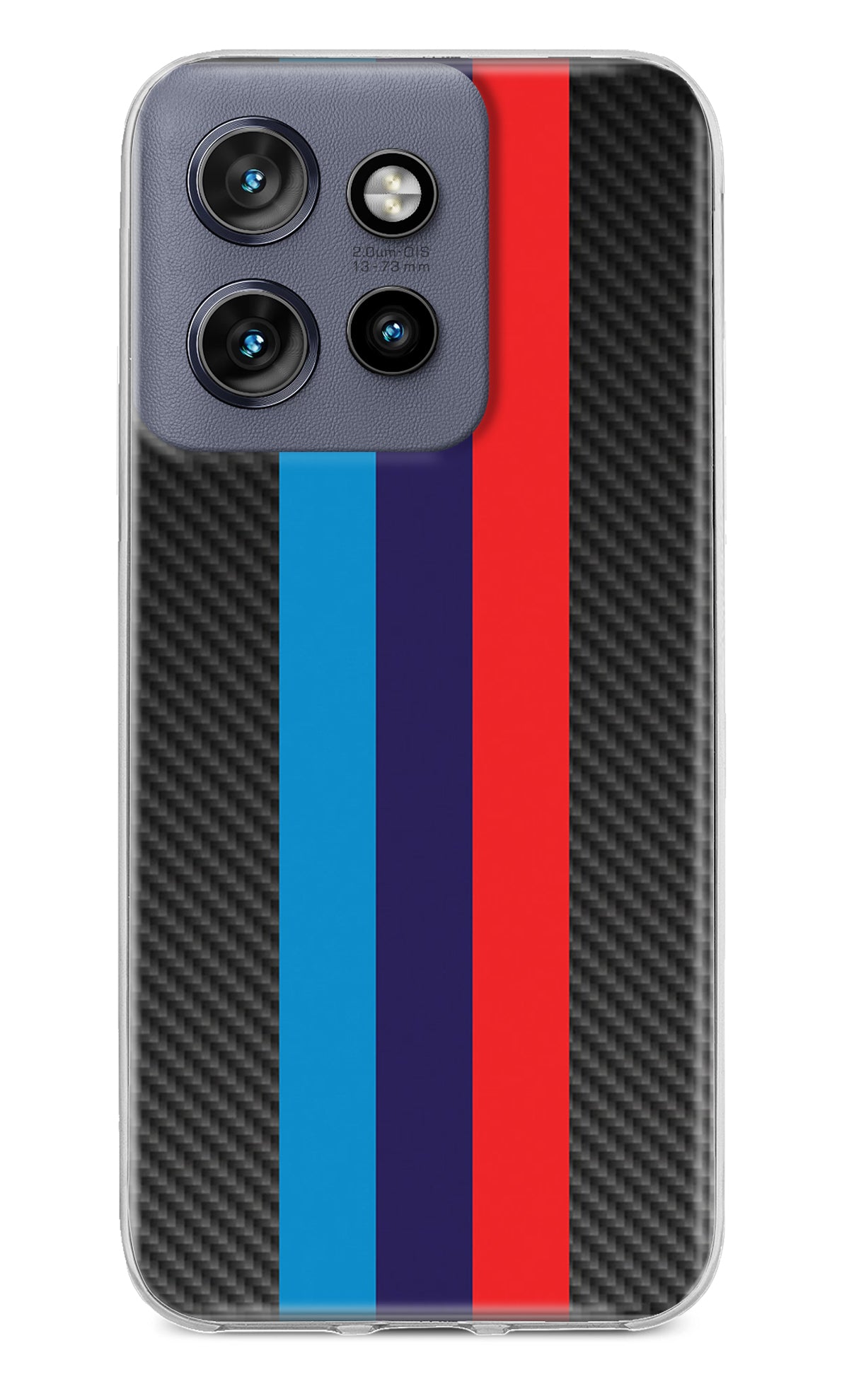 BMW Stripes Pattern Moto Edge 50 Neo Back Cover