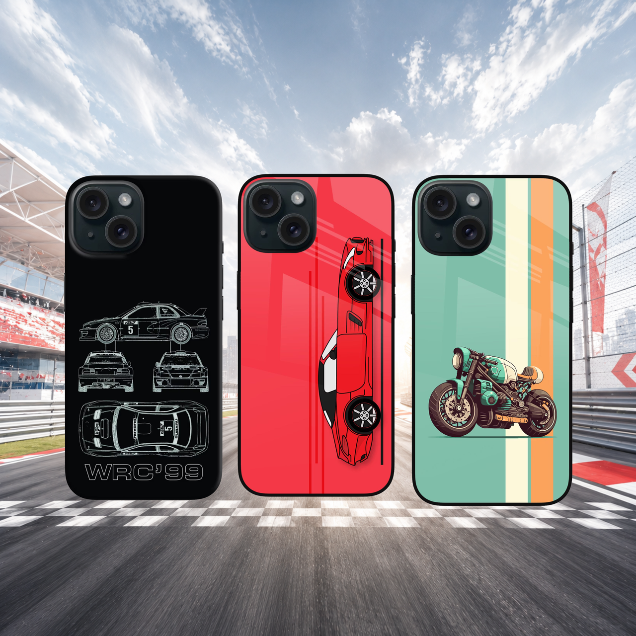 Cars and bikes phone case designs