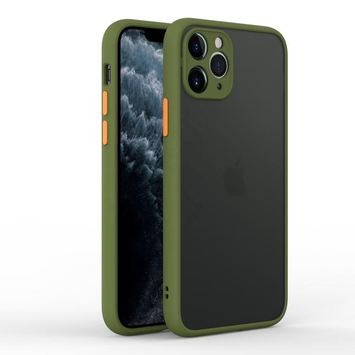 Smoke Silicone iPhone 11 Pro Max Back Cover - Light Green