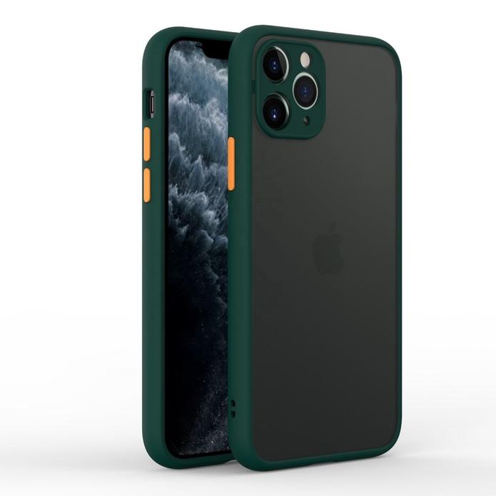 Smoke Silicone iPhone 11 Pro Max Back Cover - Dark Green