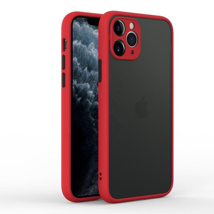 Smoke Silicone iPhone 11 Pro Max Back Cover - Red