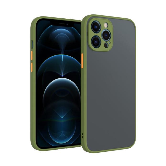 Smoke Silicone iPhone 12 Pro Max Back Cover - Light Green