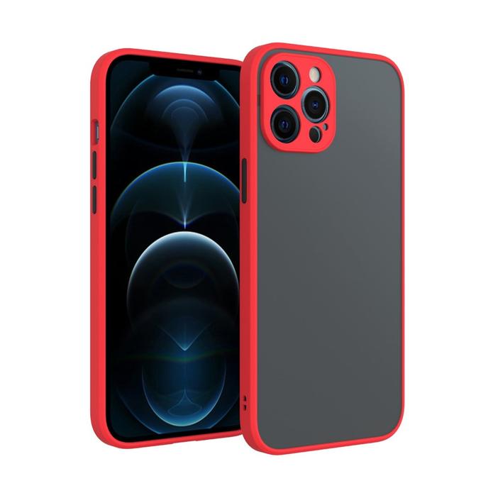 Smoke Silicone iPhone 12 Pro Back Cover - Red