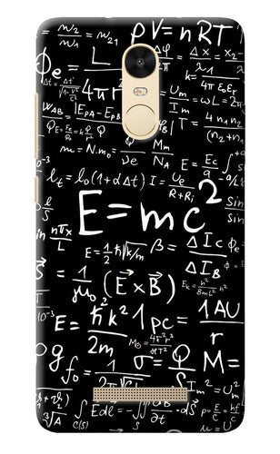 Physics Albert Einstein Formula Redmi Note 3 Back Cover