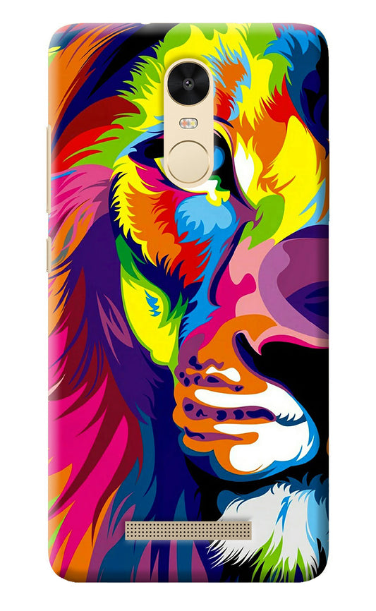 Lion Half Face Redmi Note 3 Back Cover