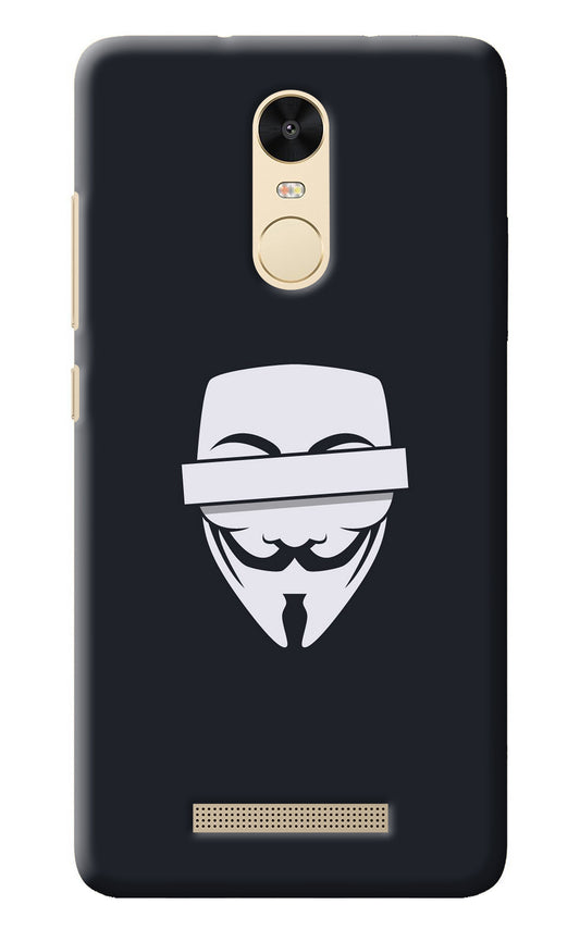 Anonymous Face Redmi Note 3 Back Cover