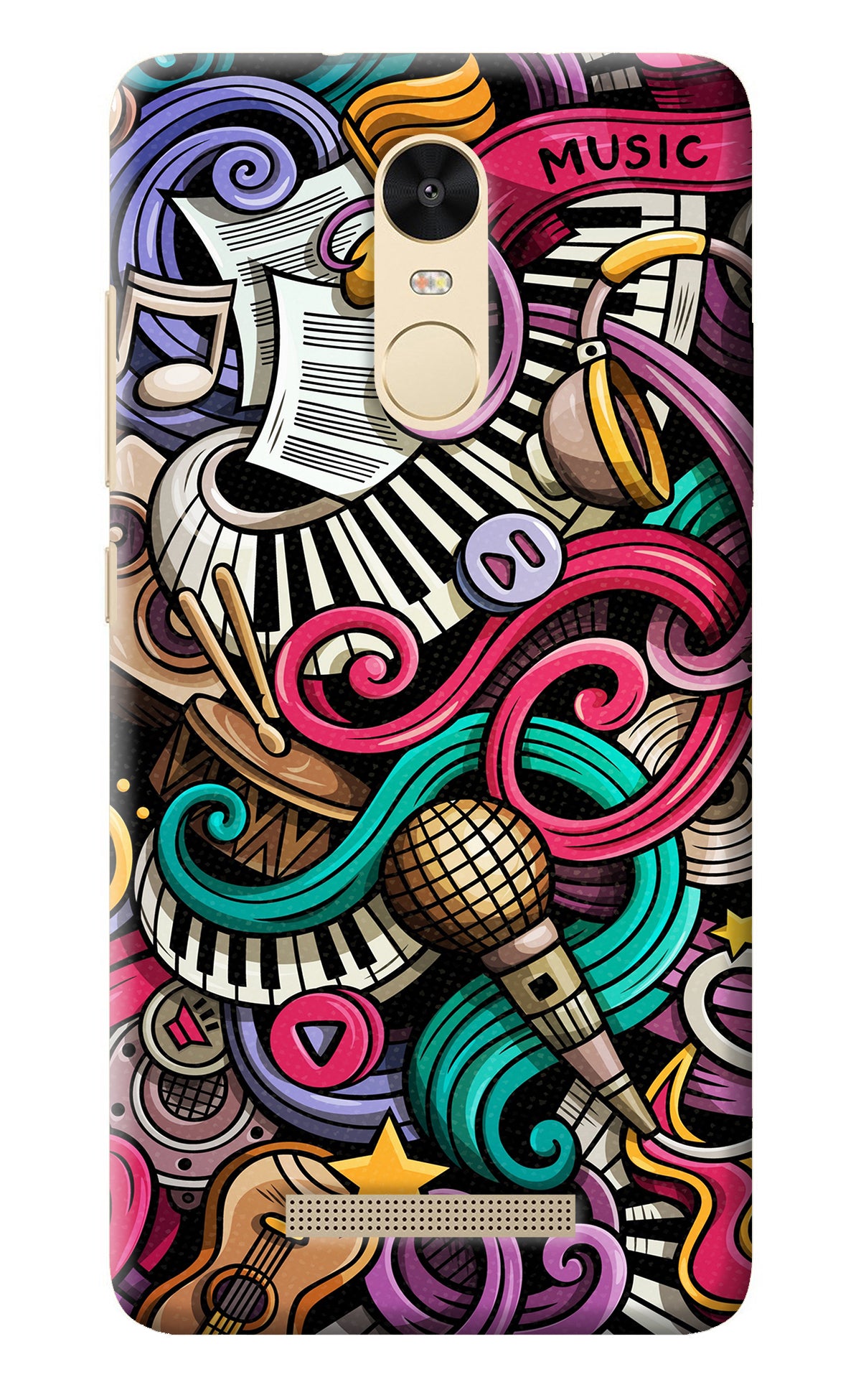 Music Abstract Redmi Note 3 Back Cover
