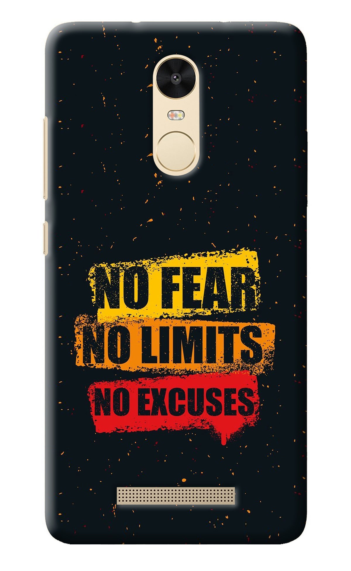 No Fear No Limits No Excuse Redmi Note 3 Back Cover