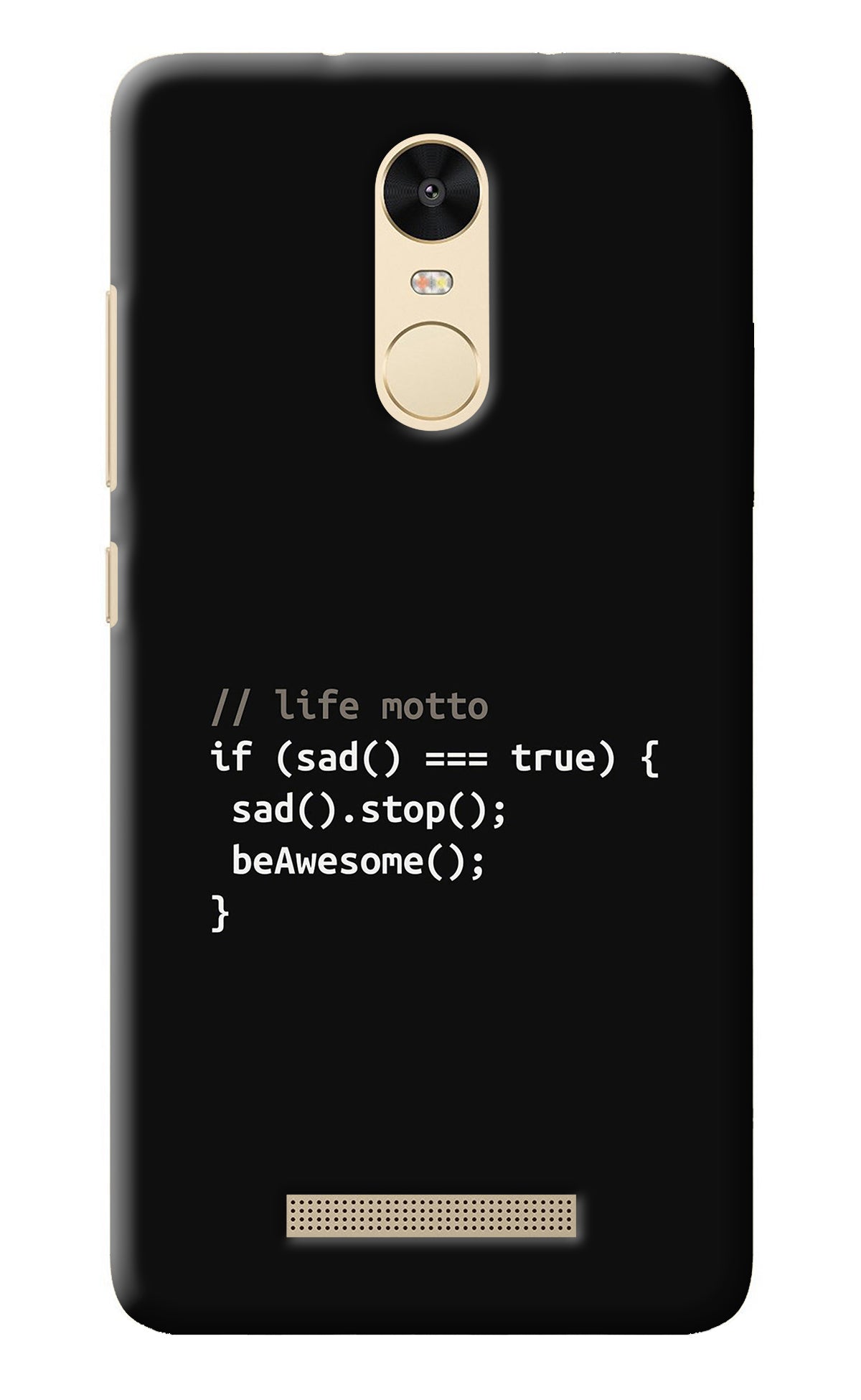 Life Motto Code Redmi Note 3 Back Cover