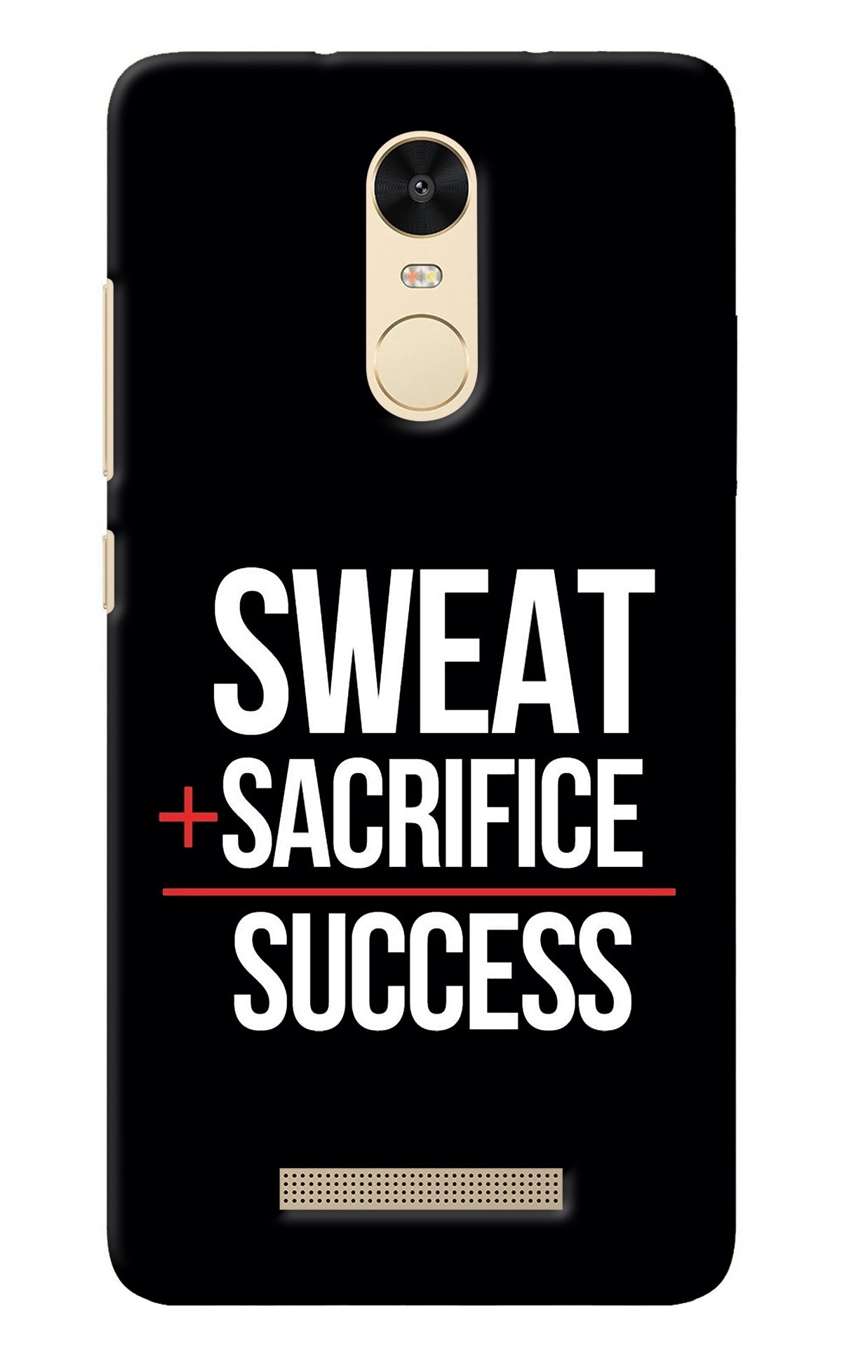 Sweat Sacrifice Success Redmi Note 3 Back Cover