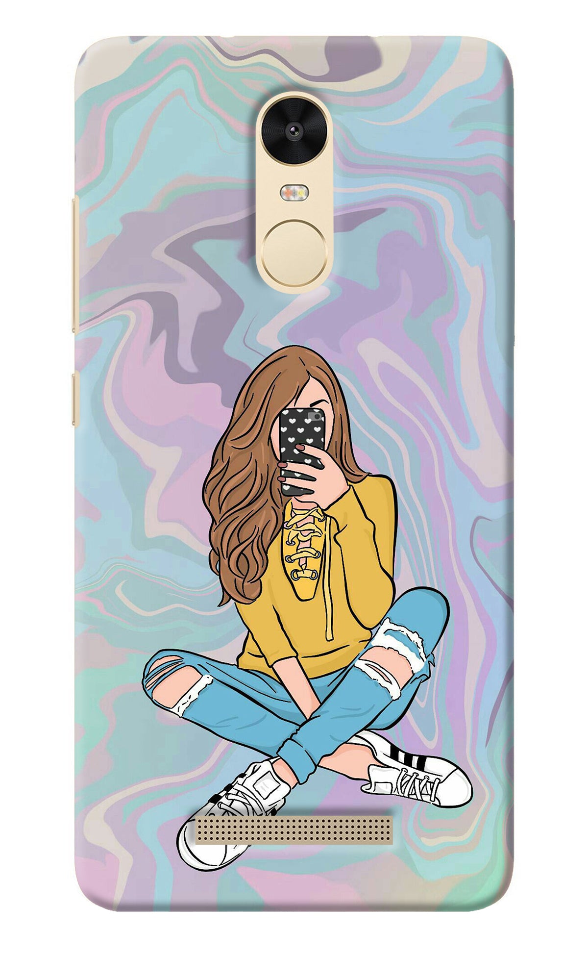 Selfie Girl Redmi Note 3 Back Cover