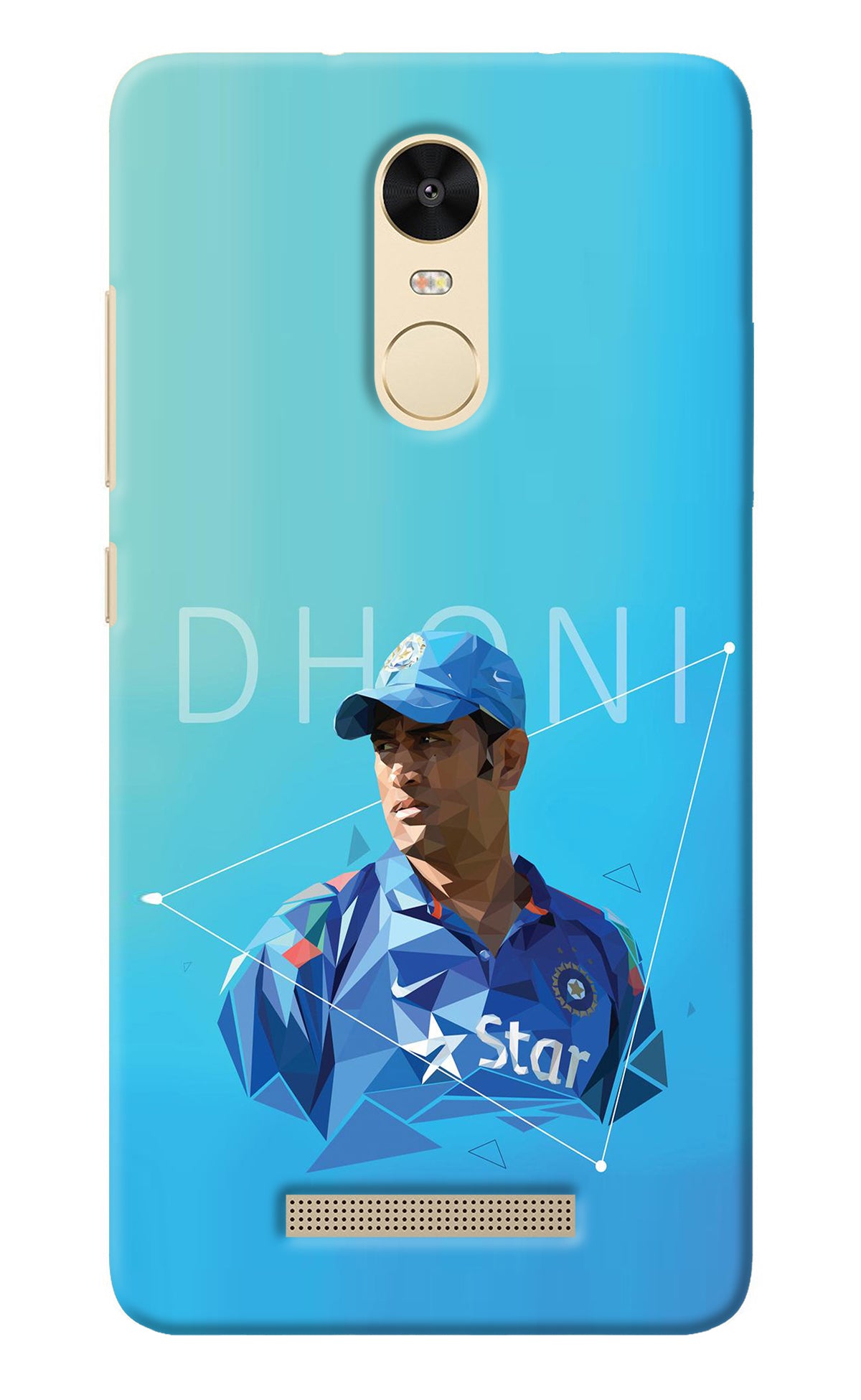 Dhoni Artwork Redmi Note 3 Back Cover