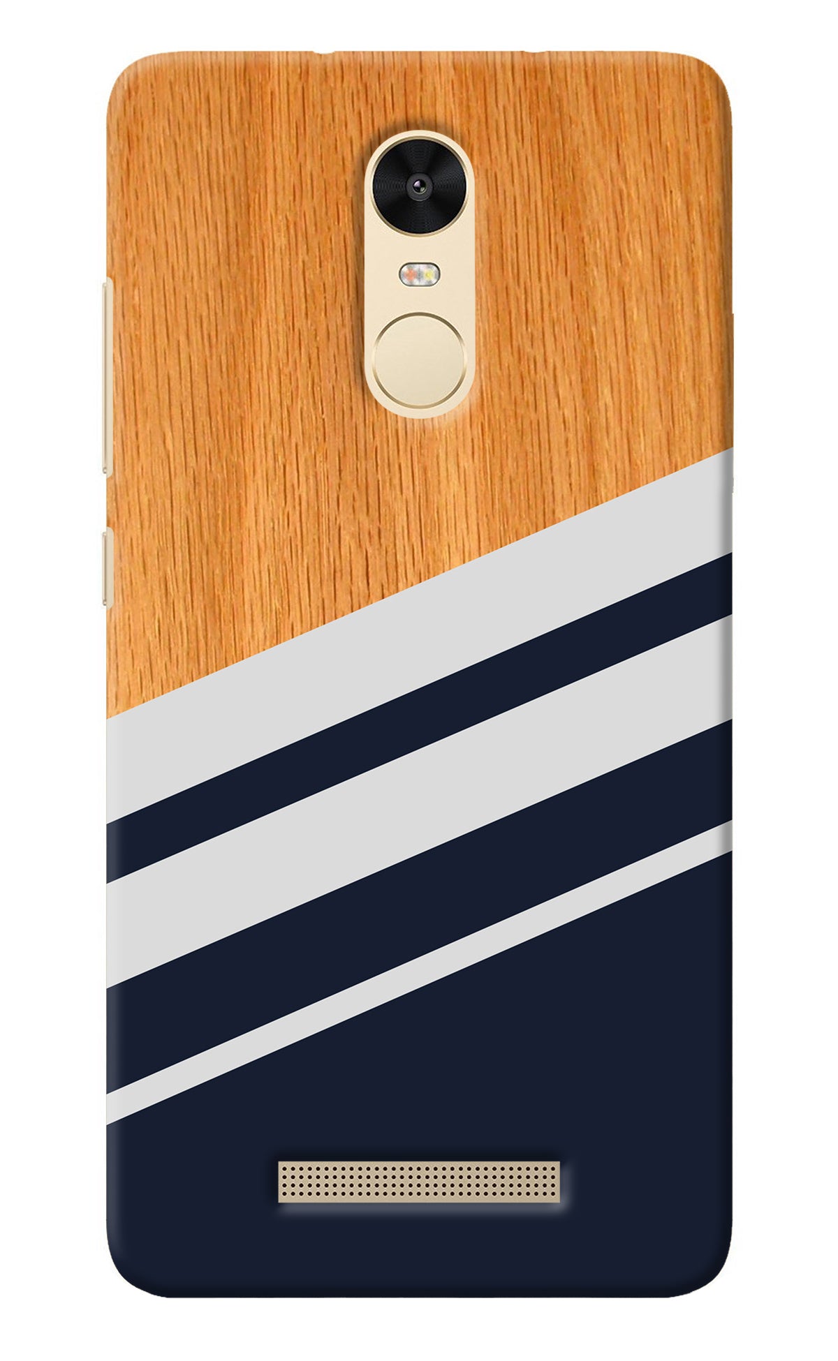 Blue and white wooden Redmi Note 3 Back Cover