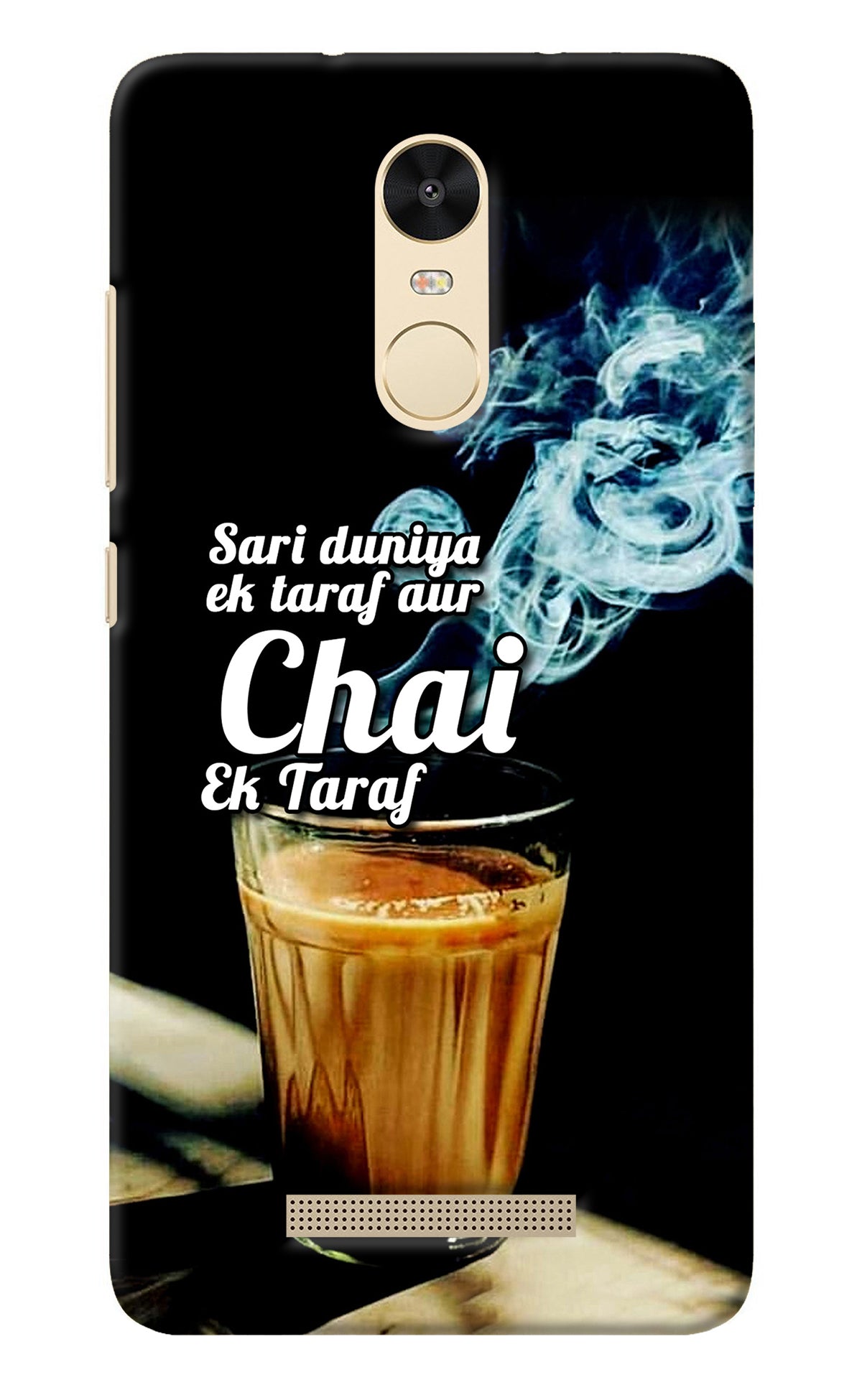 Chai Ek Taraf Quote Redmi Note 3 Back Cover