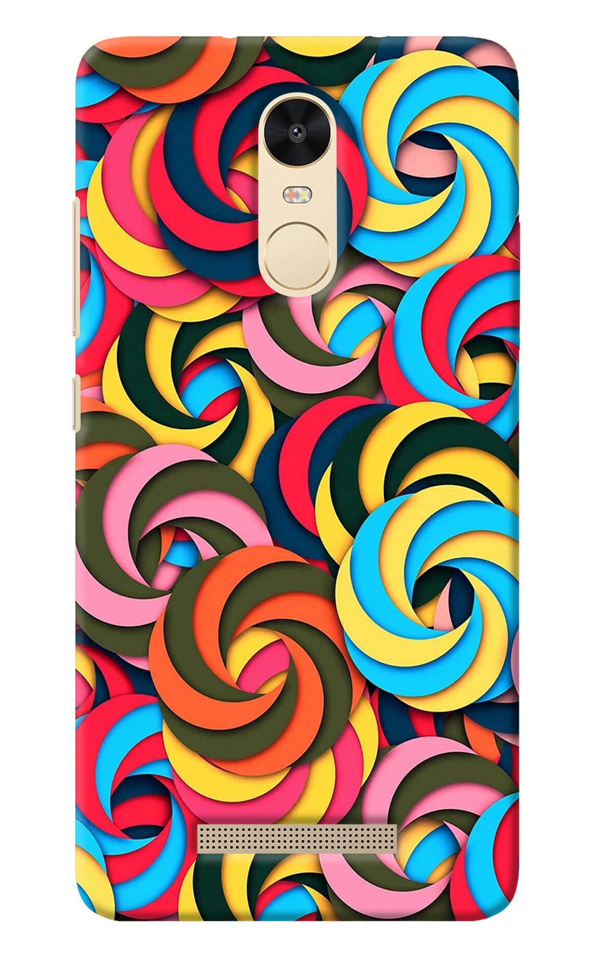 Spiral Pattern Redmi Note 3 Back Cover