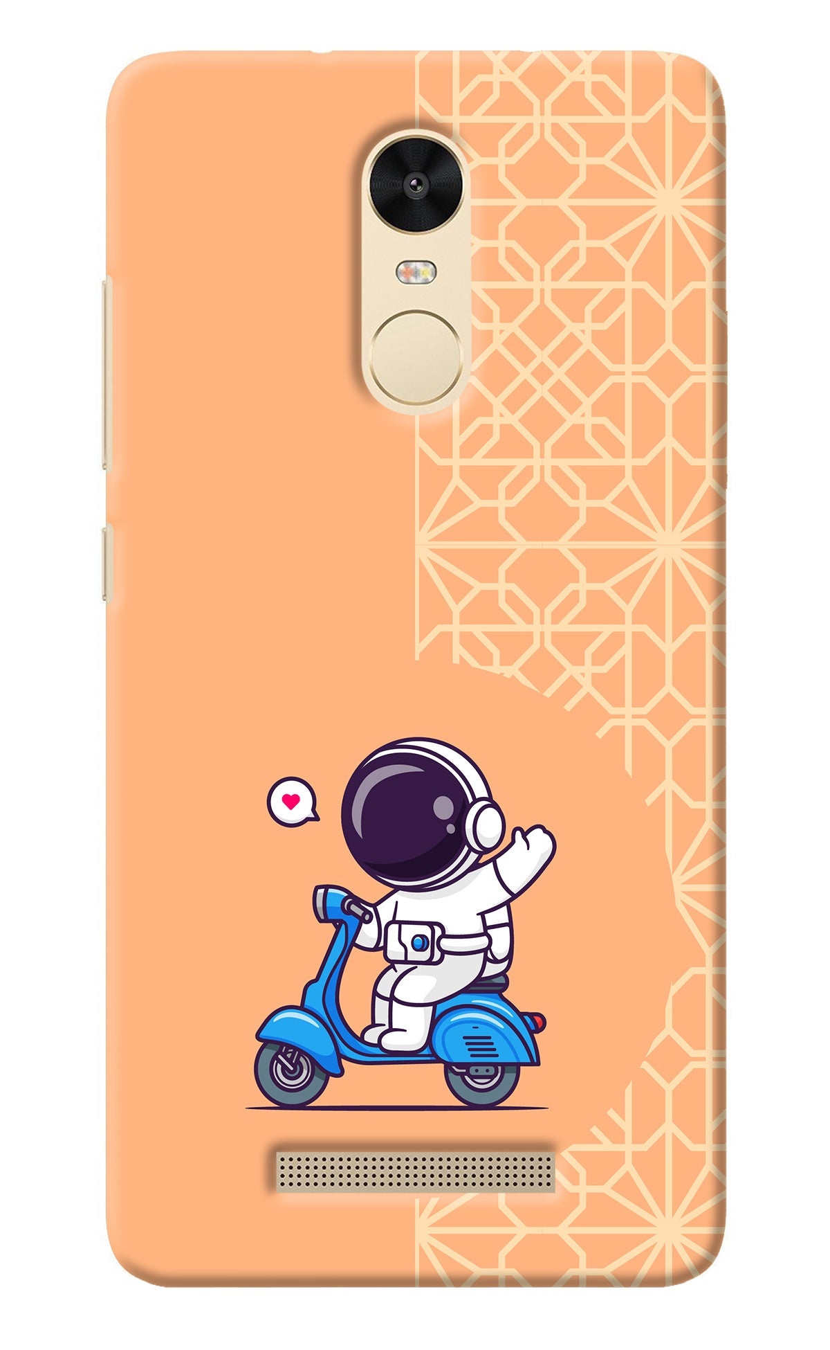 Cute Astronaut Riding Redmi Note 3 Back Cover