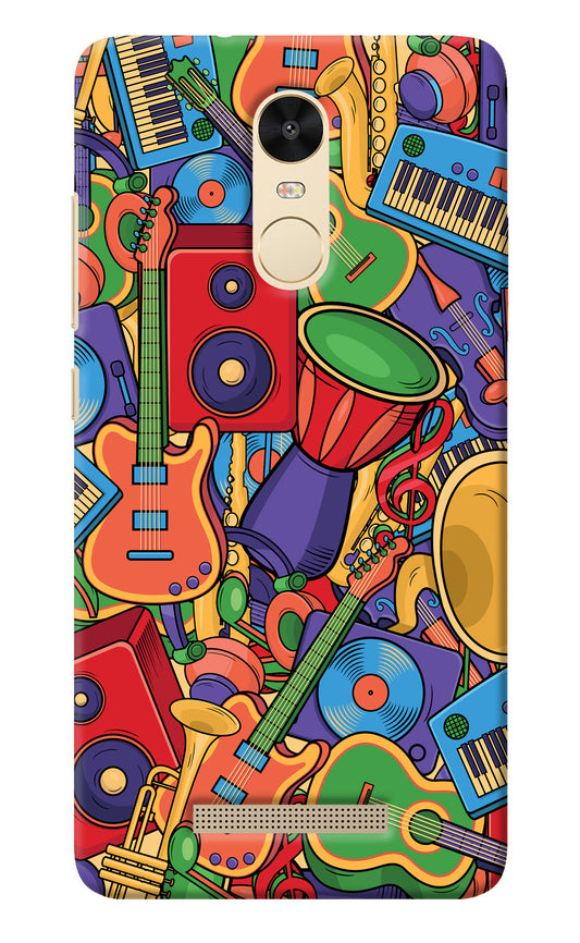 Music Instrument Doodle Redmi Note 3 Back Cover