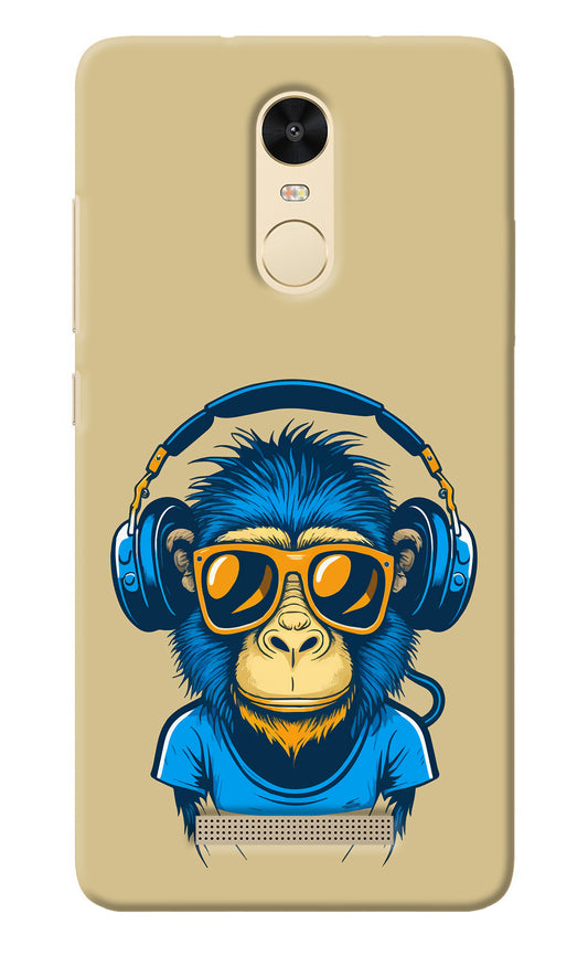 Monkey Headphone Redmi Note 3 Back Cover