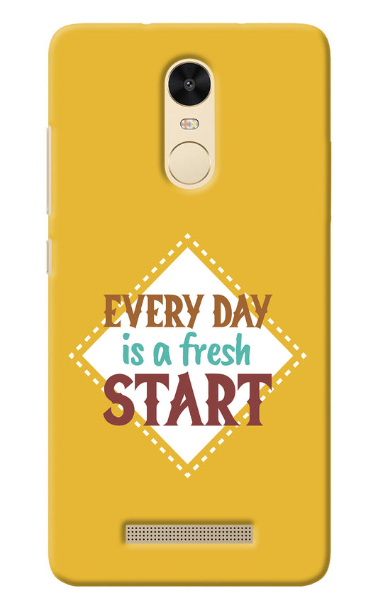 Every day is a Fresh Start Redmi Note 3 Back Cover